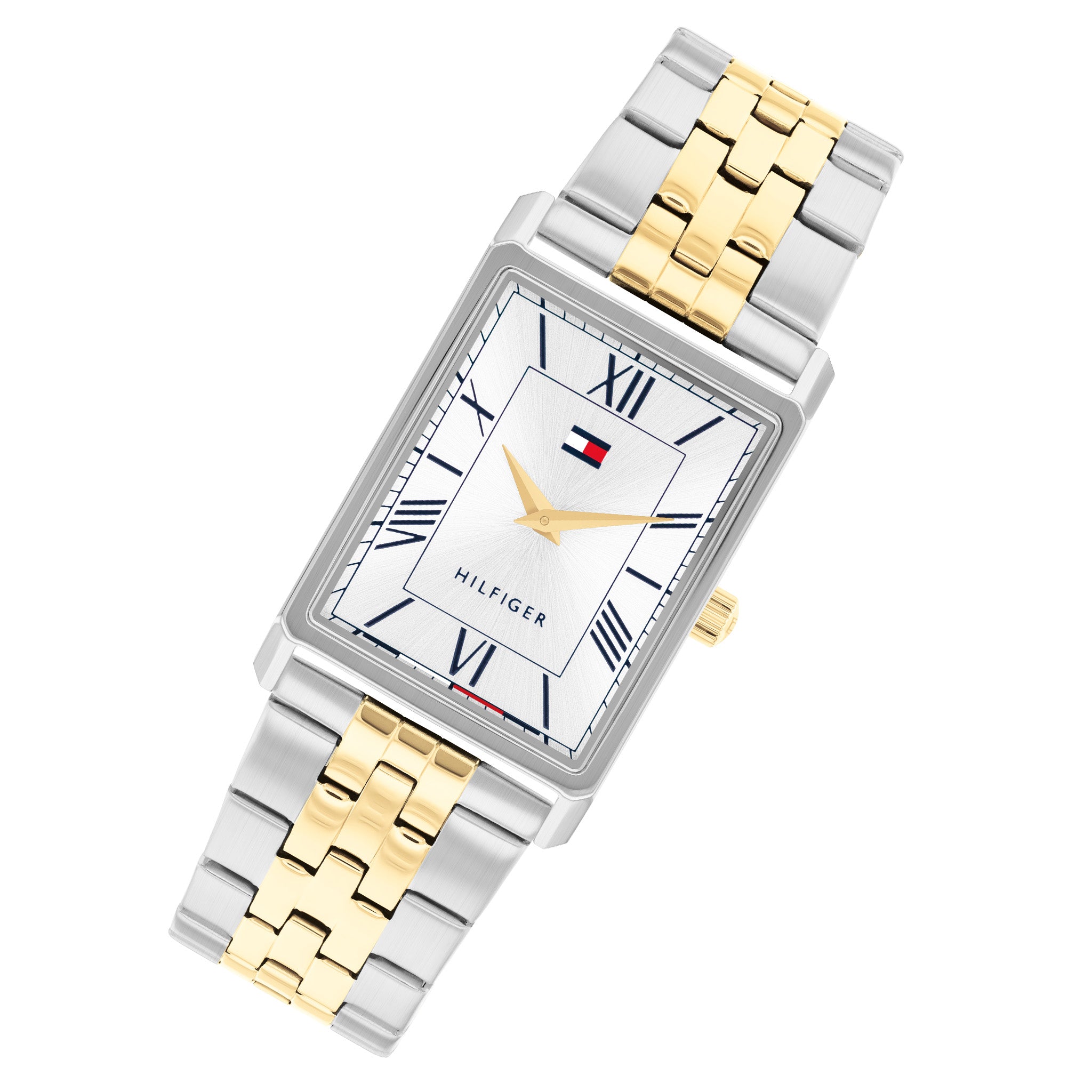 Tommy Hilfiger Two-Tone Steel Silver White Dial Men's Watch - 1710774