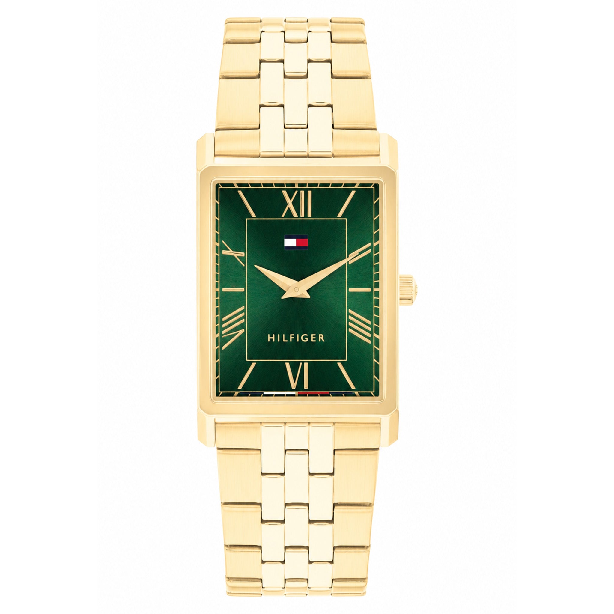 Tommy Hilfiger Gold Steel Green Dial Men's Watch - 1710784