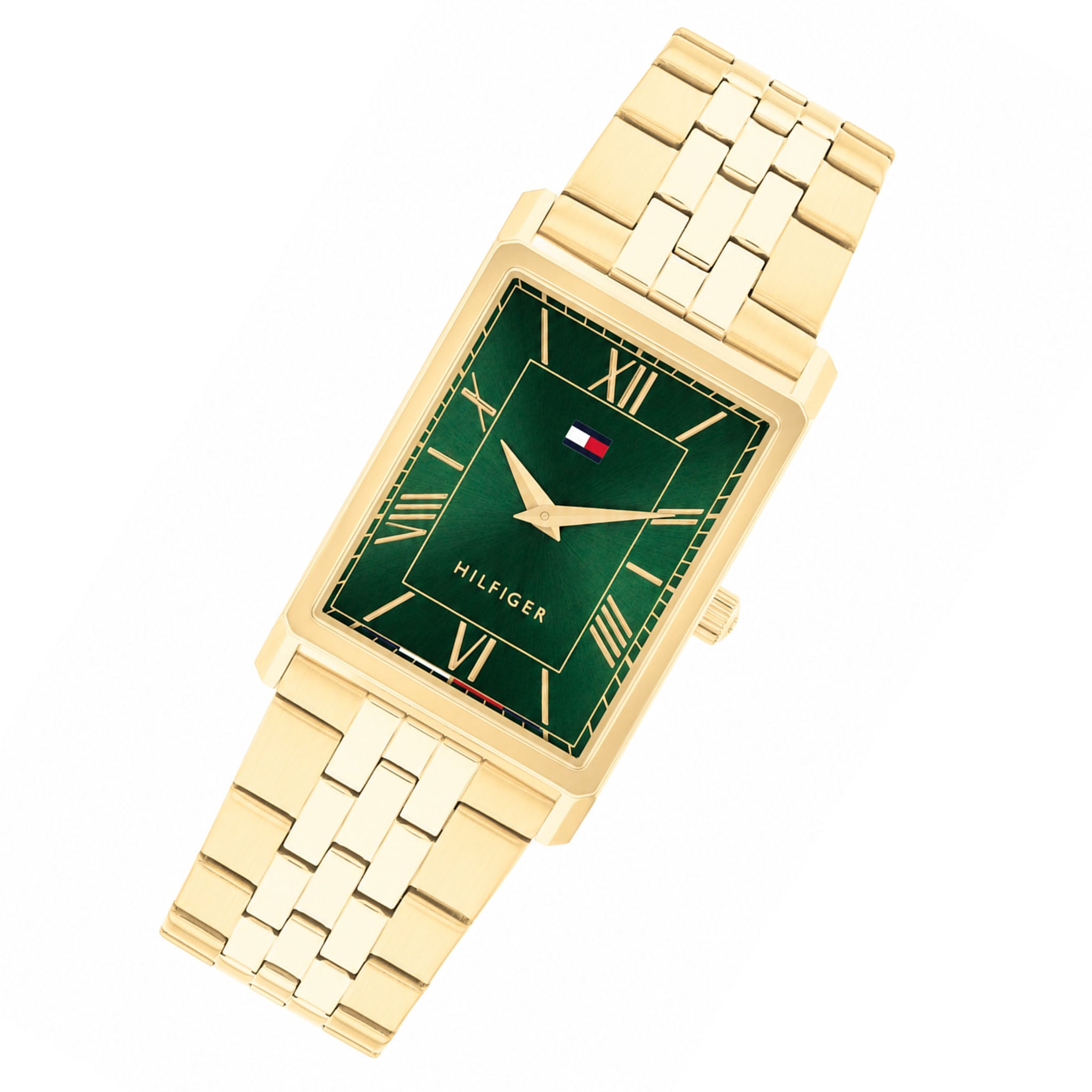 Tommy Hilfiger Gold Steel Green Dial Men's Watch - 1710784