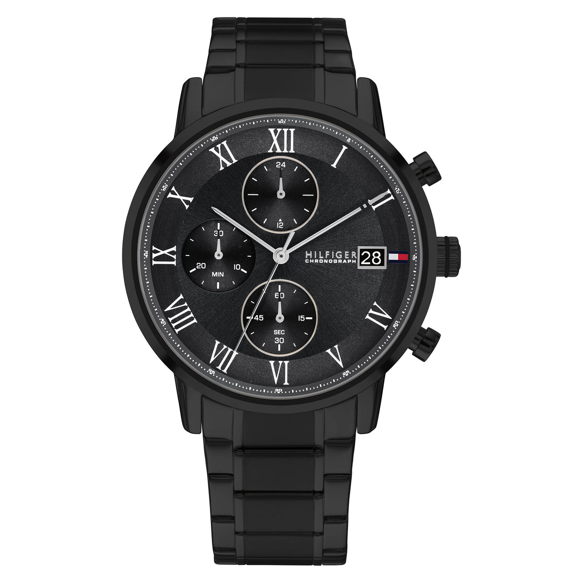Tommy Hilfiger Black Steel Chronograph Men's Watch - 1710799