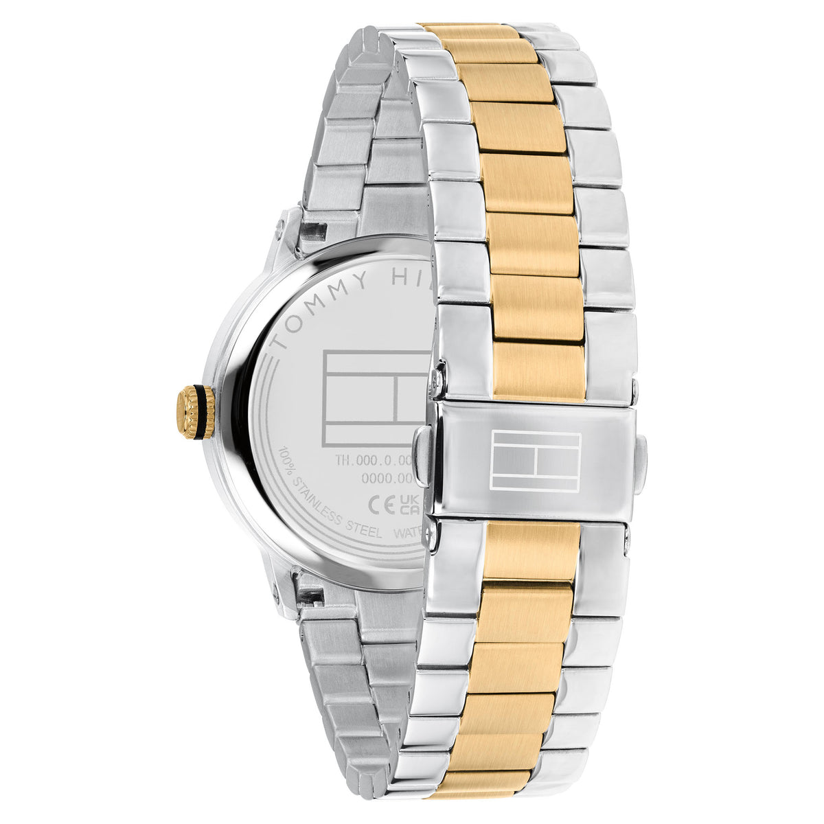 Tommy Hilfiger Two-Tone Steel Black Dial Men's Watch - 1710803