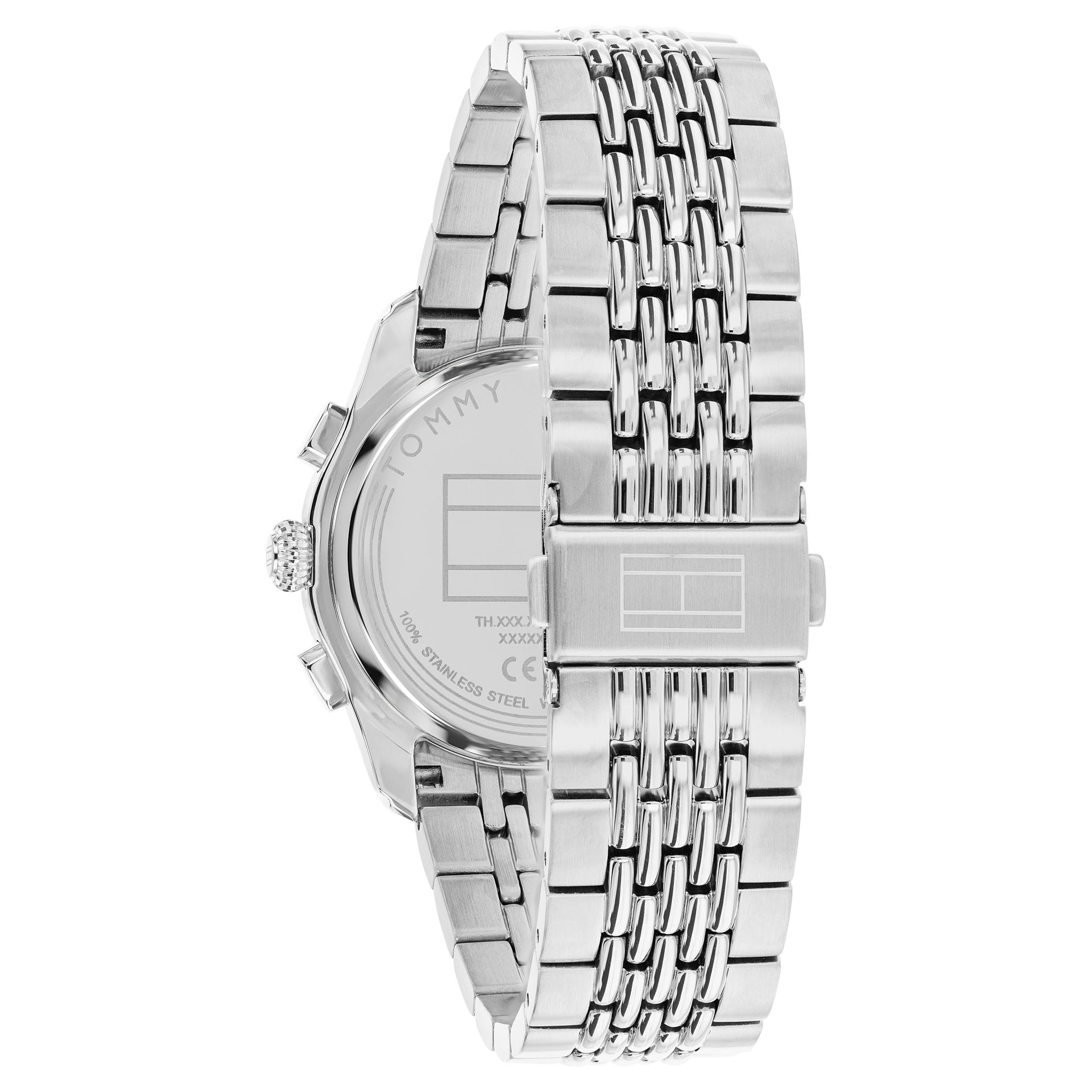 Tommy Hilfiger Silver Steel Blue Dial Multi-function Men's Watch - 1710811