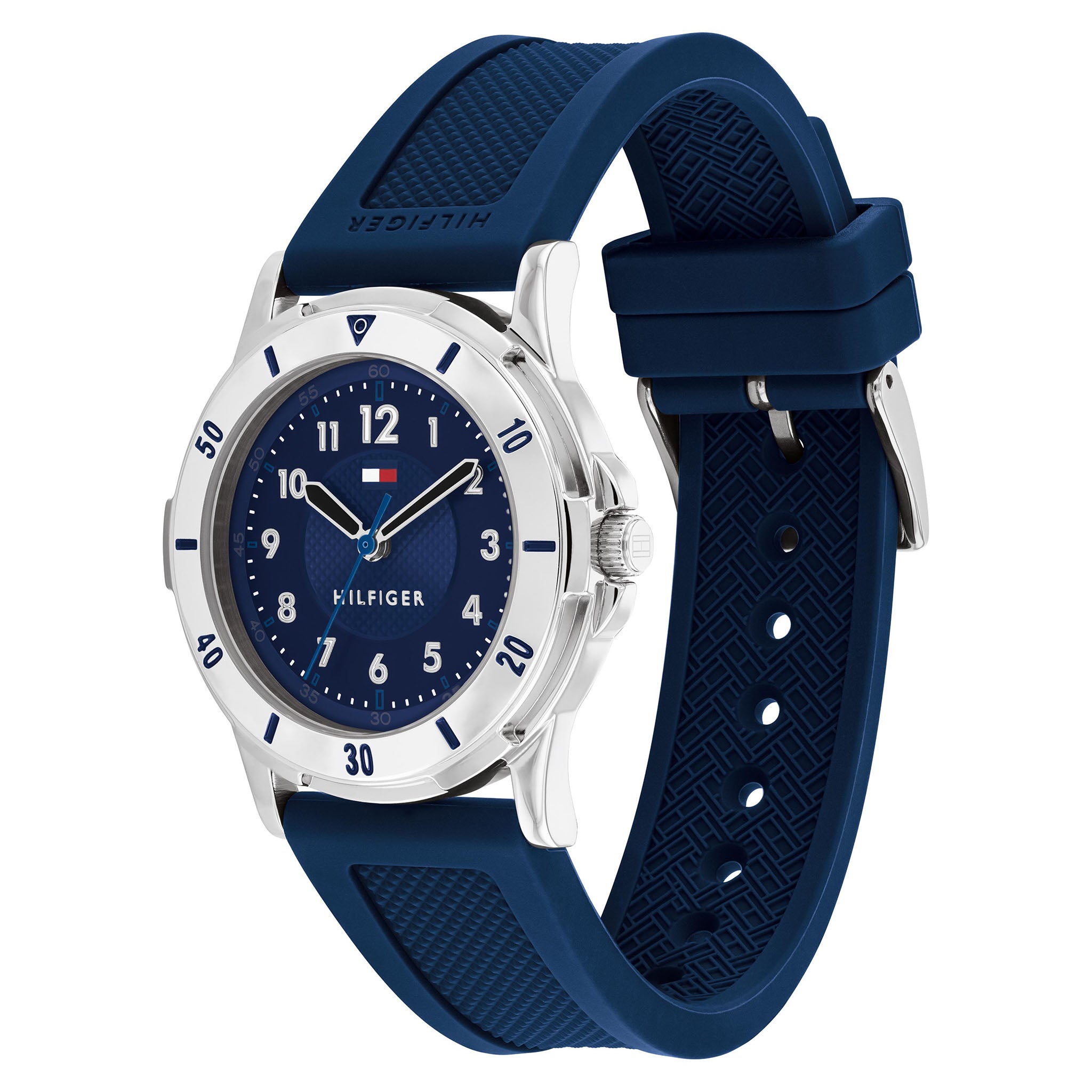 Tommy Hilfiger Silicone Dark Blue Dial Kids Watch - 1720040