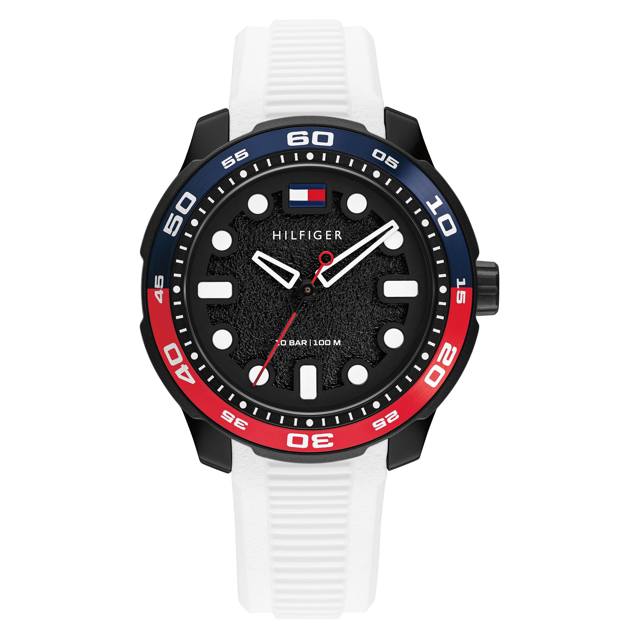 Tommy Hilfiger White Silicone Black Dial Kids Watch - 1720060