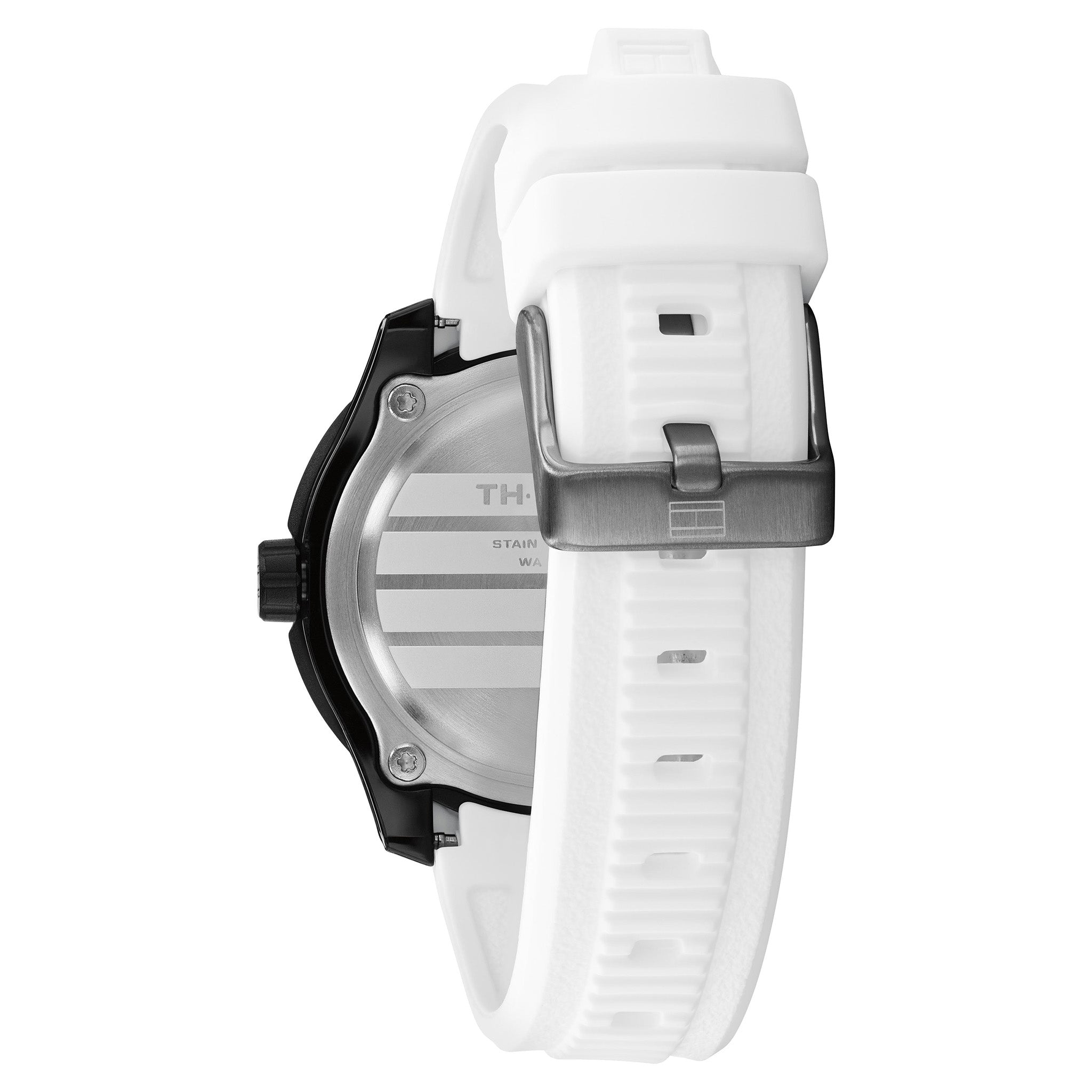 Tommy Hilfiger White Silicone Black Dial Teens Watch - 1720060