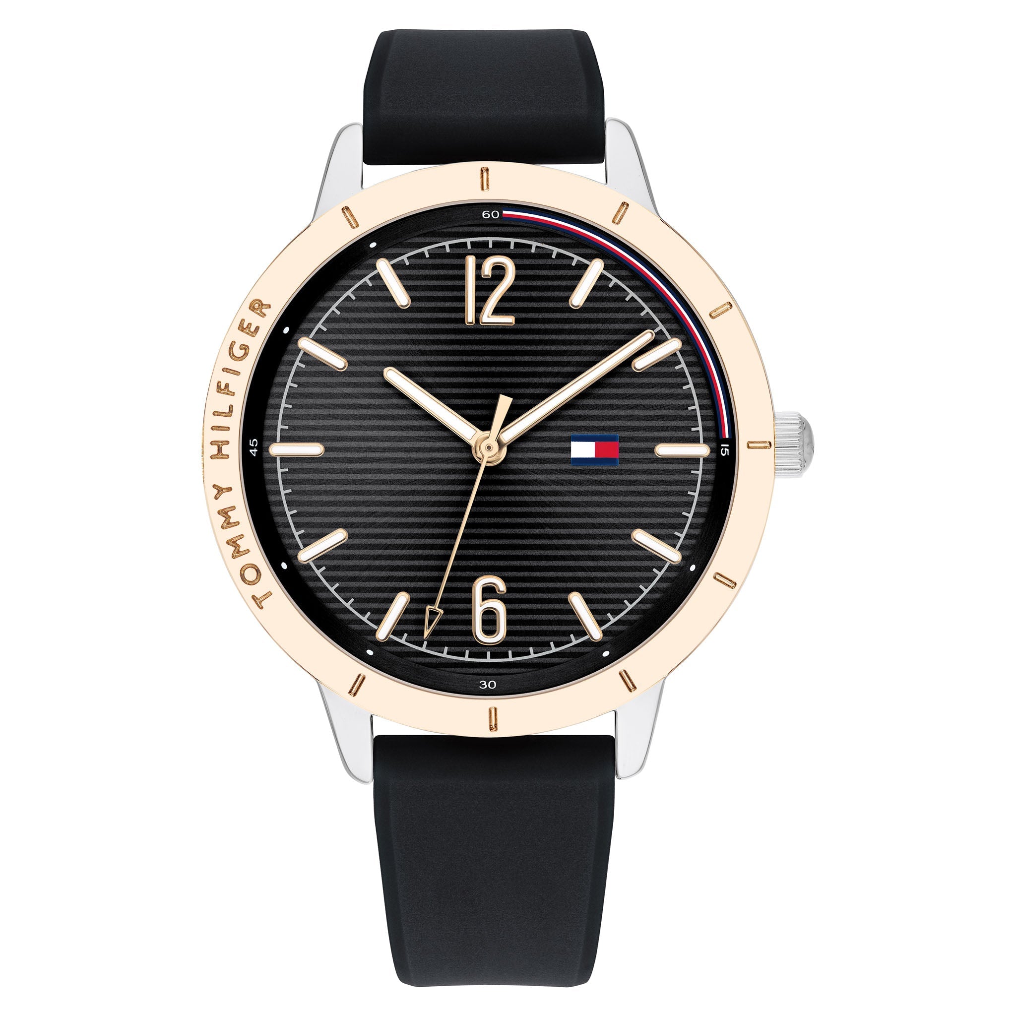 Tommy Hilfiger Silicone Black Dial Women's Watch - 1782048