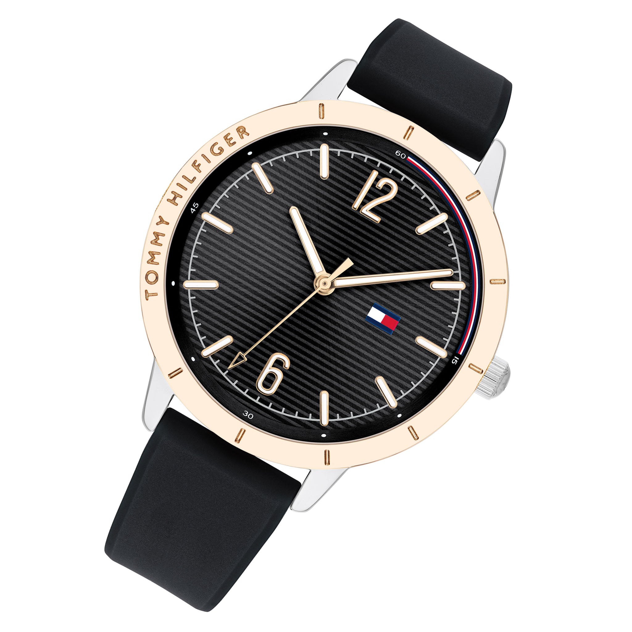 Tommy Hilfiger Silicone Black Dial Women's Watch - 1782048
