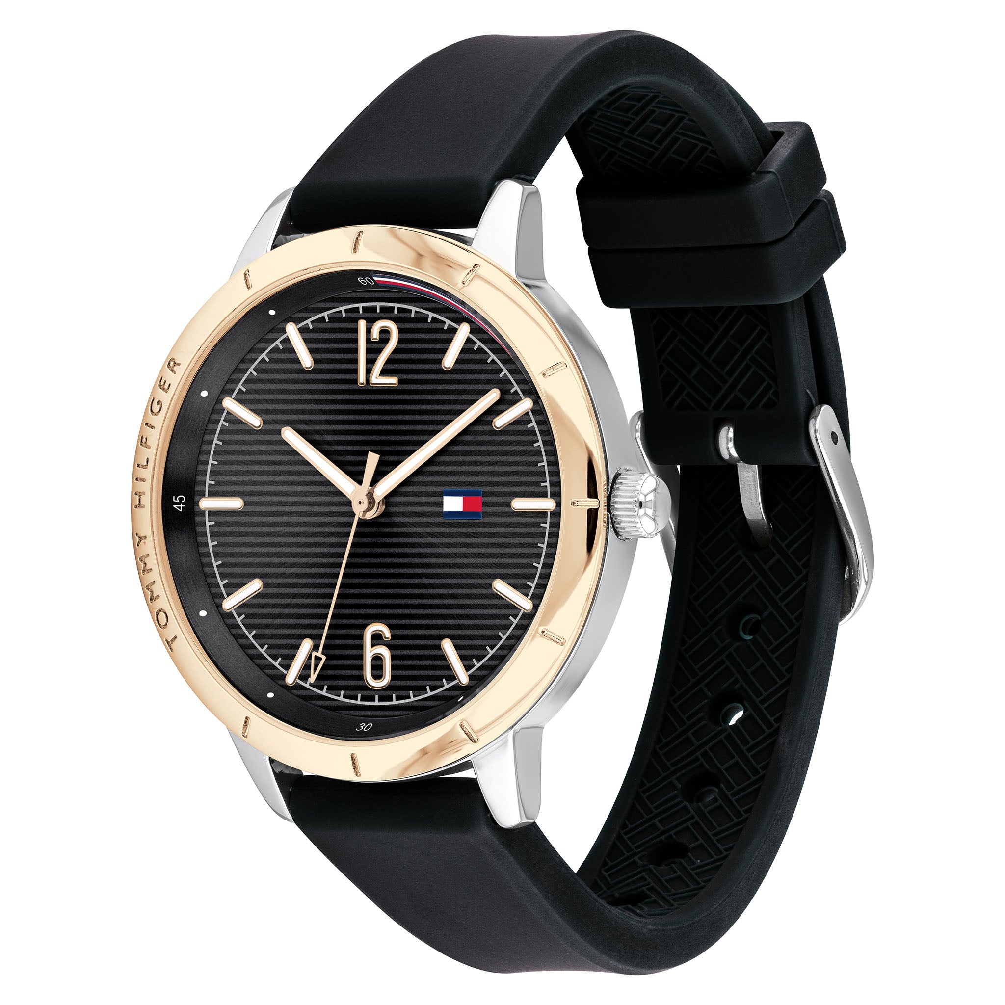 Tommy Hilfiger Silicone Black Dial Women's Watch - 1782048