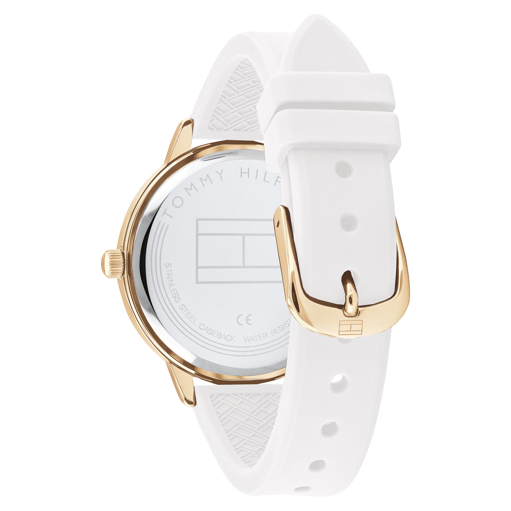 Tommy Hilfiger Silicone White Dial Women's Watch - 1782049