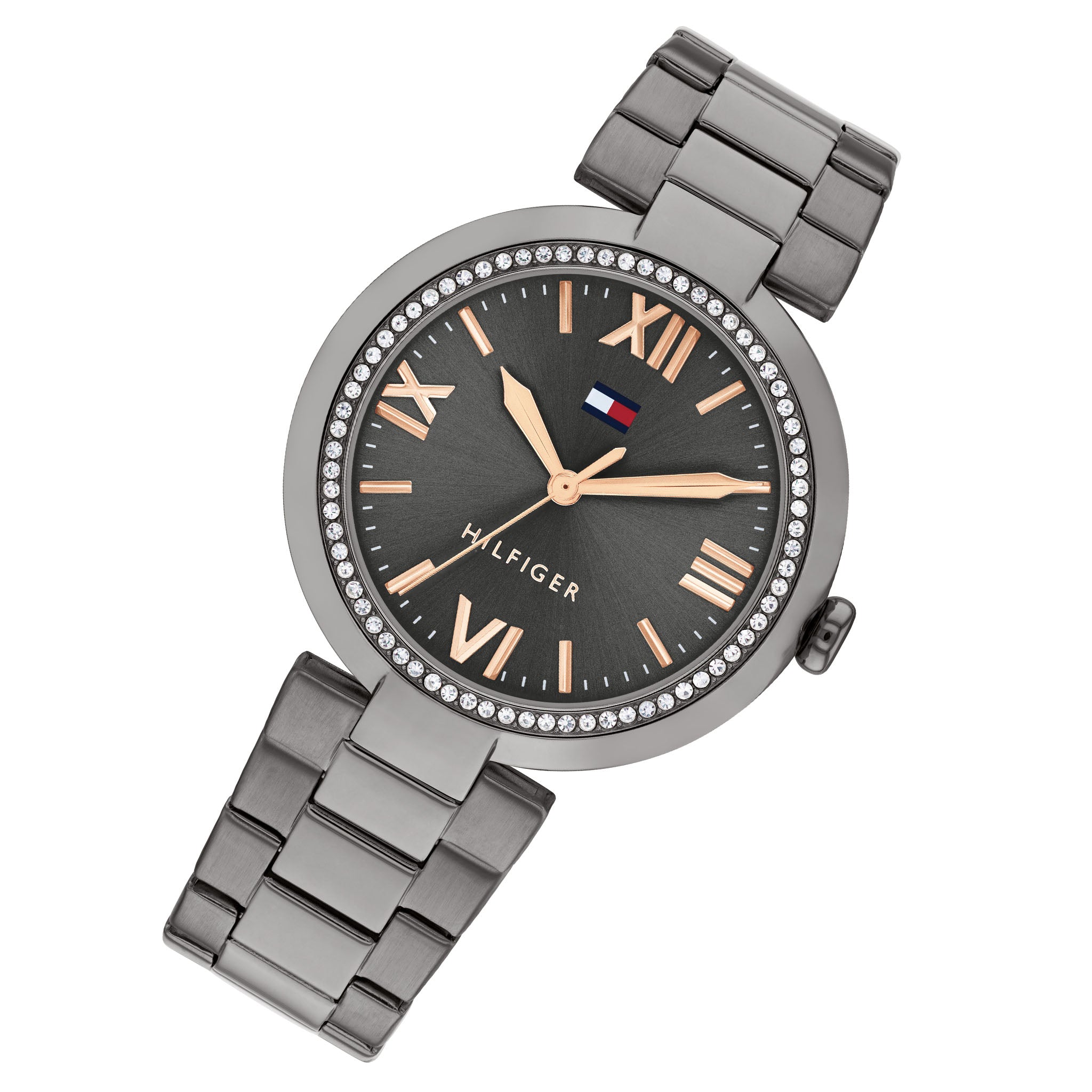 Tommy Hilfiger Grey Steel Gunmetal Dial Women's Watch - 1782630