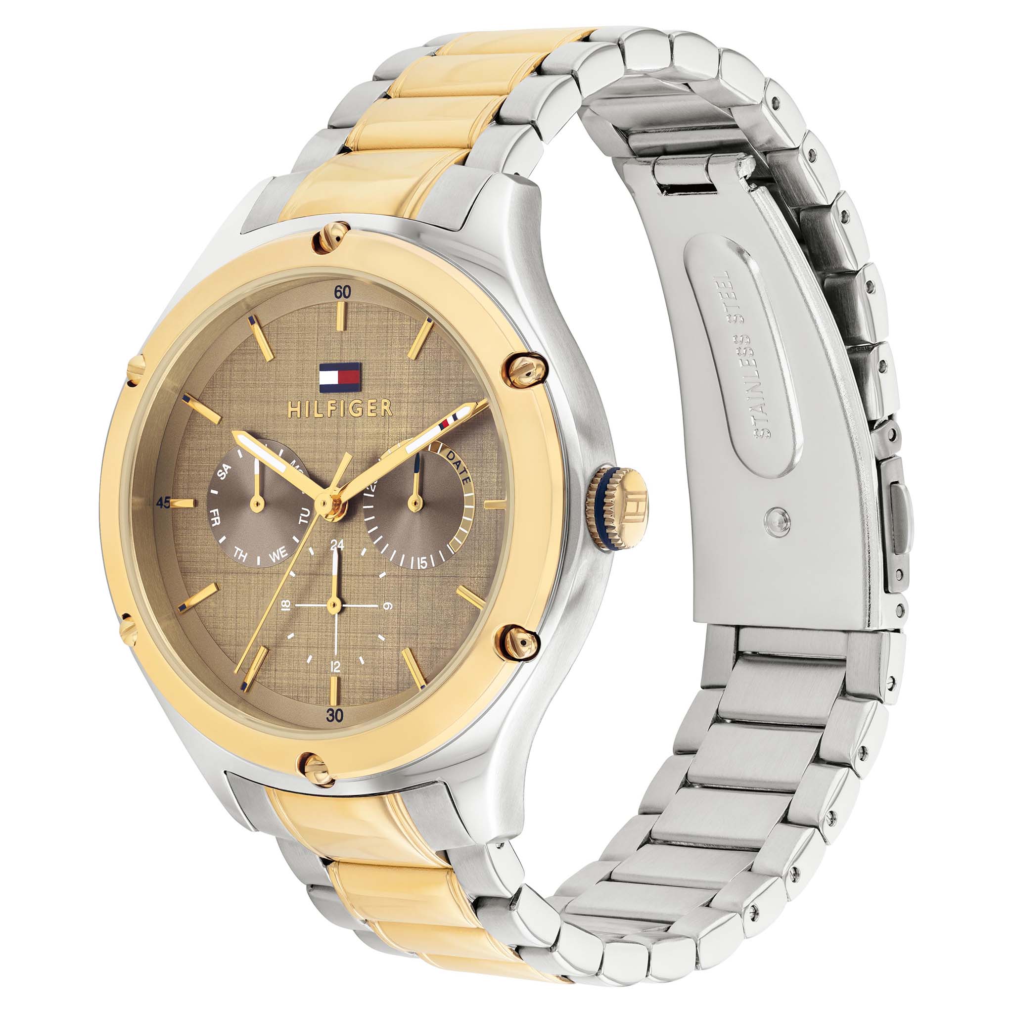 Tommy Hilfiger Two-Tone Steel Taupe Dial Multi-function Women's Watch - 1782658