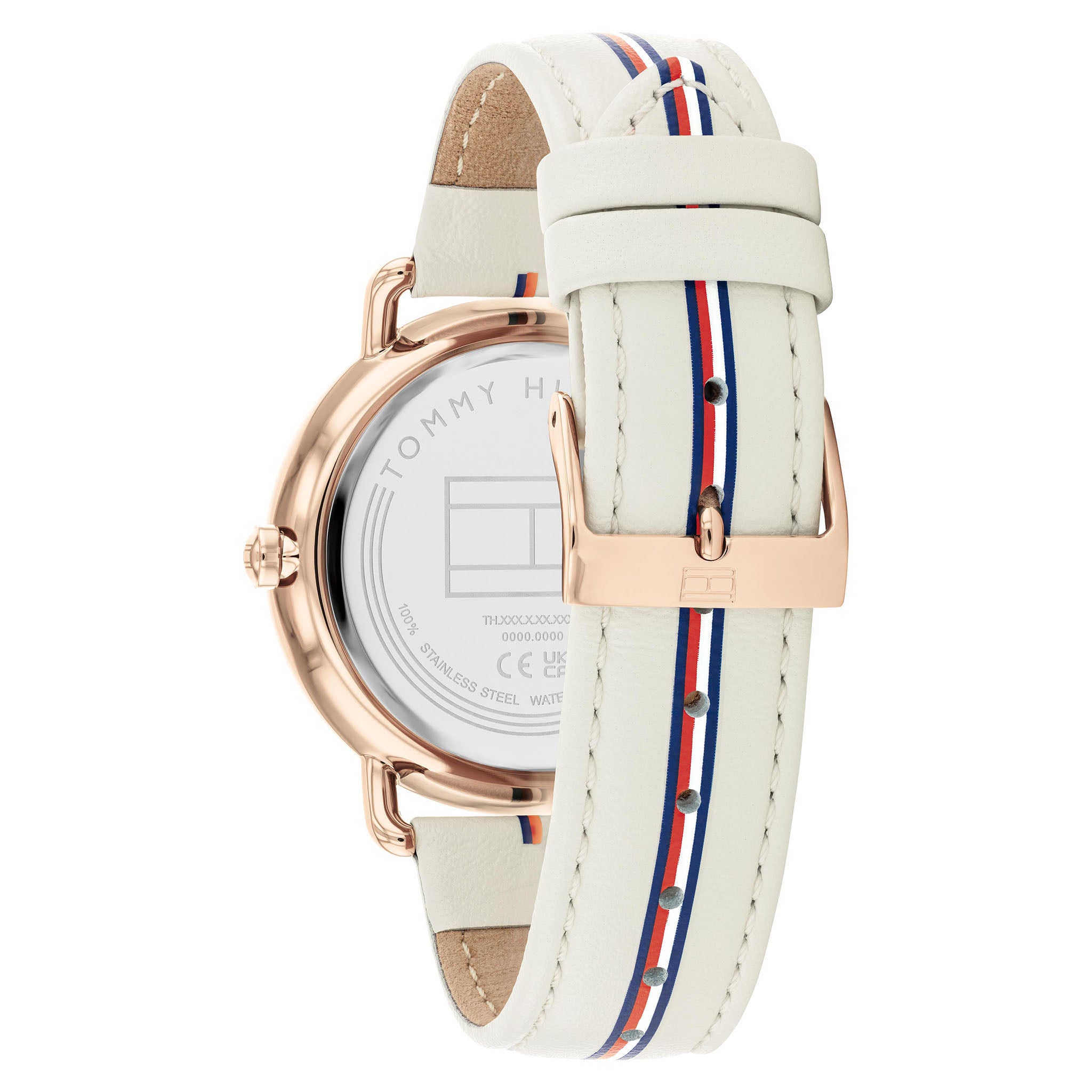 Tommy Hilfiger Leather Beige Dial Multi-function Women's Watch - 1782659
