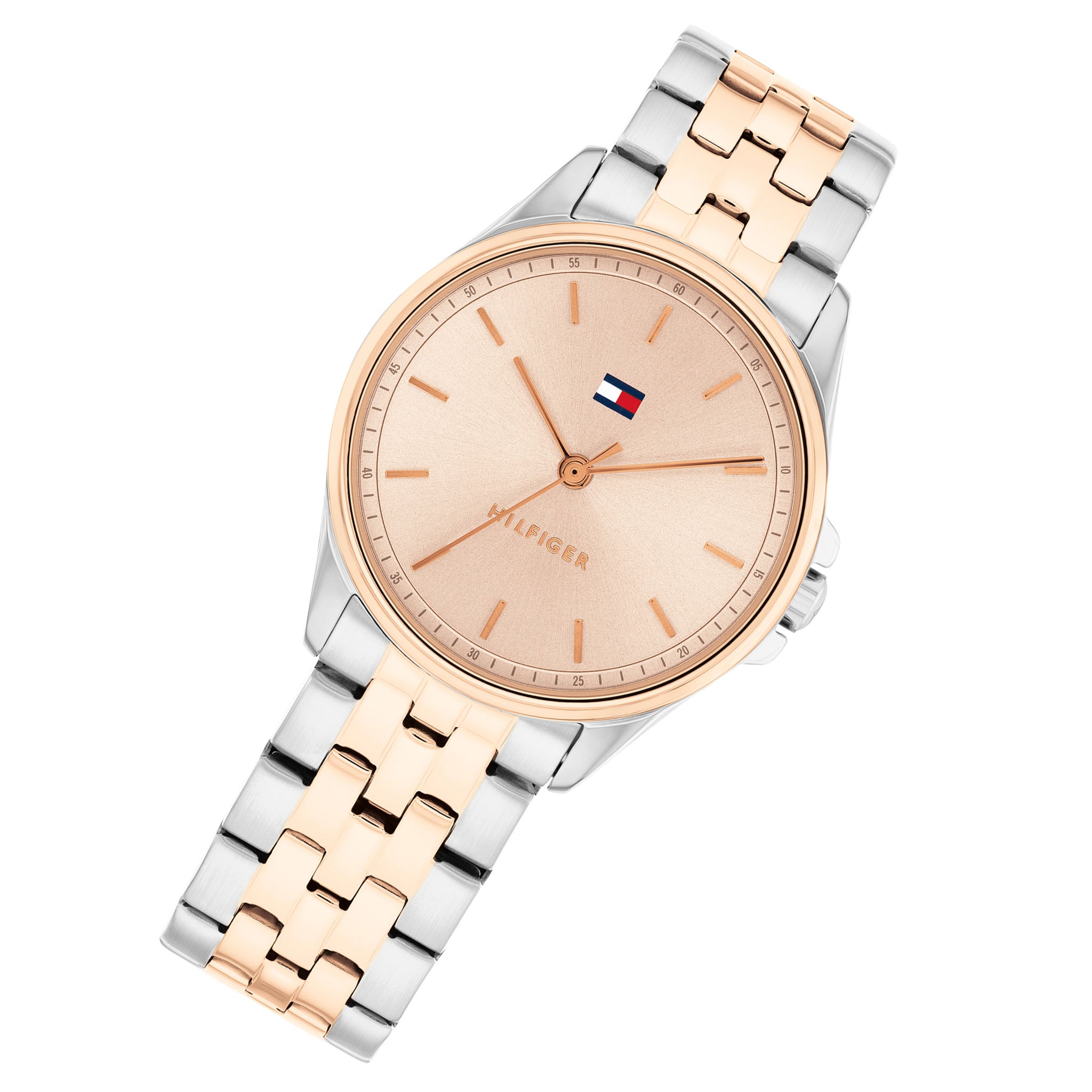 Tommy Hilfiger Two-Tone Steel Rose Gold Dial Women's Watch - 1782772