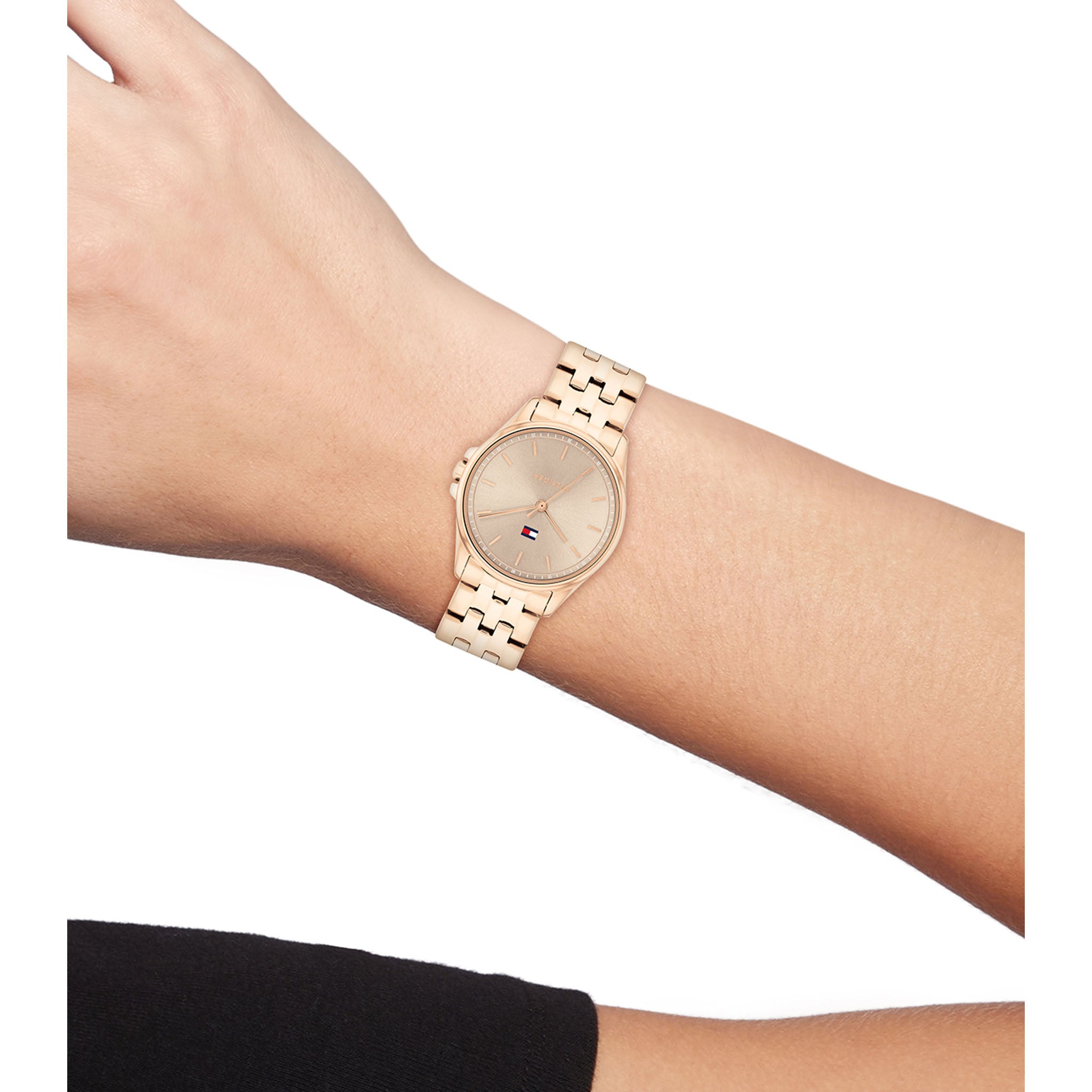 Tommy Hilfiger Rose Gold Steel Taupe Dial Women's Watch - 1782775