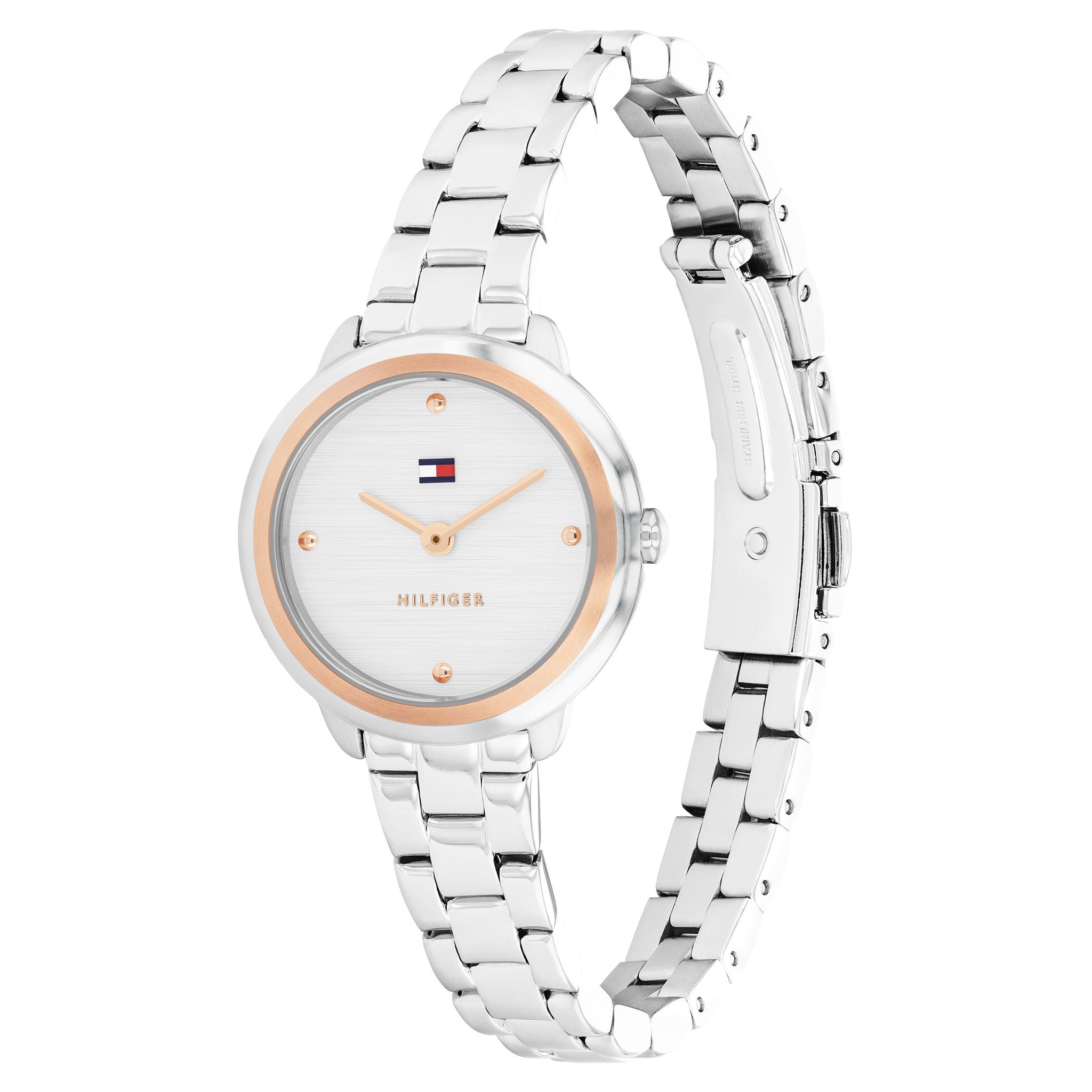 Tommy Hilfiger Stainless Steel Silver Dial Women's Watch - 1782814