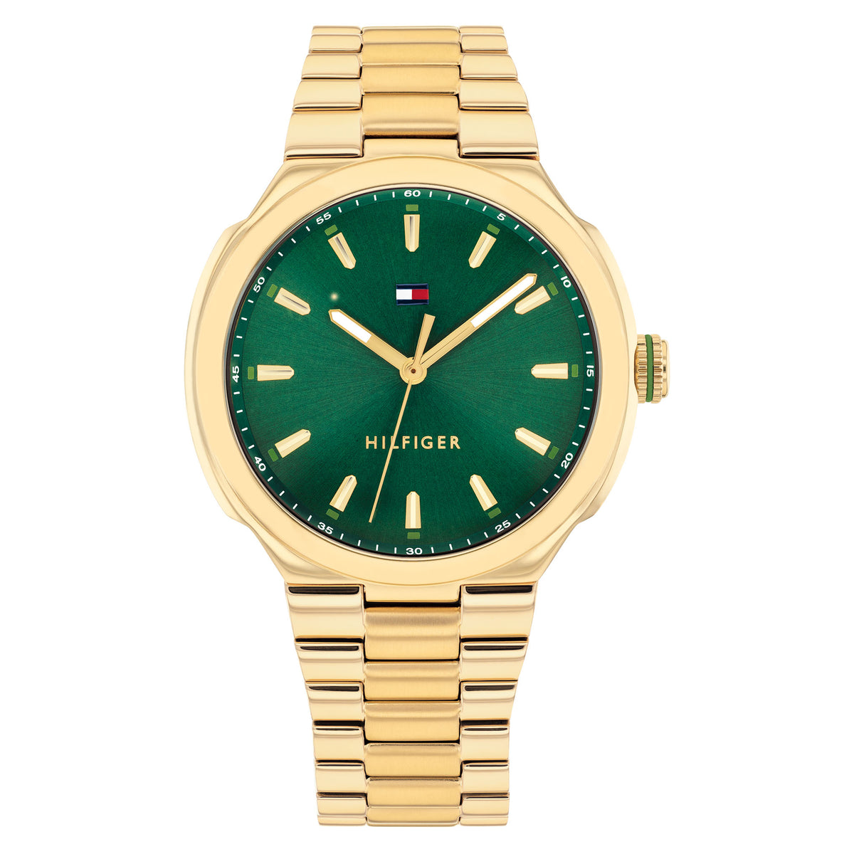 Tommy Hilfiger Gold Steel Emerald Green Dial Women's Watch - 1782820