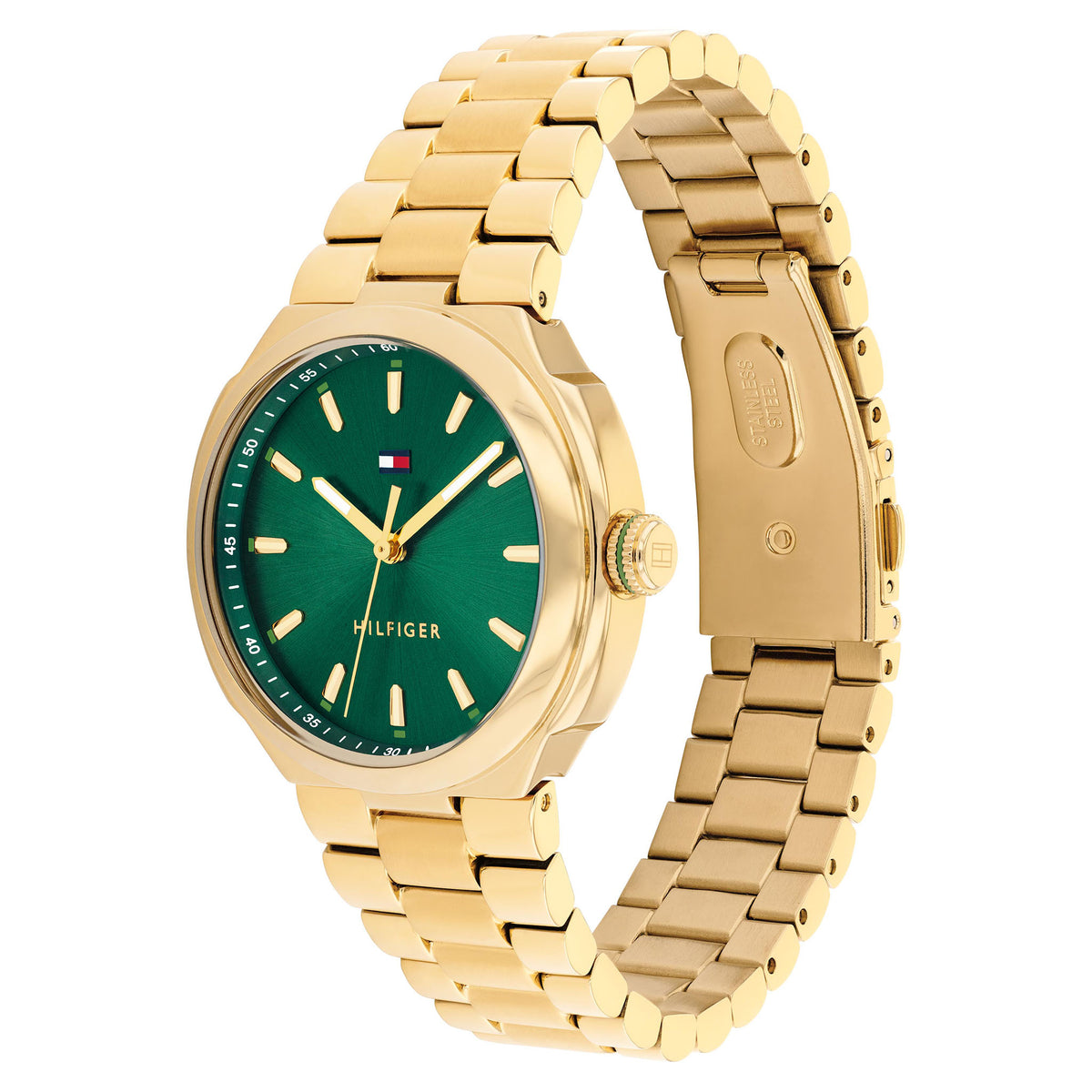 Tommy Hilfiger Gold Steel Emerald Green Dial Women's Watch - 1782820