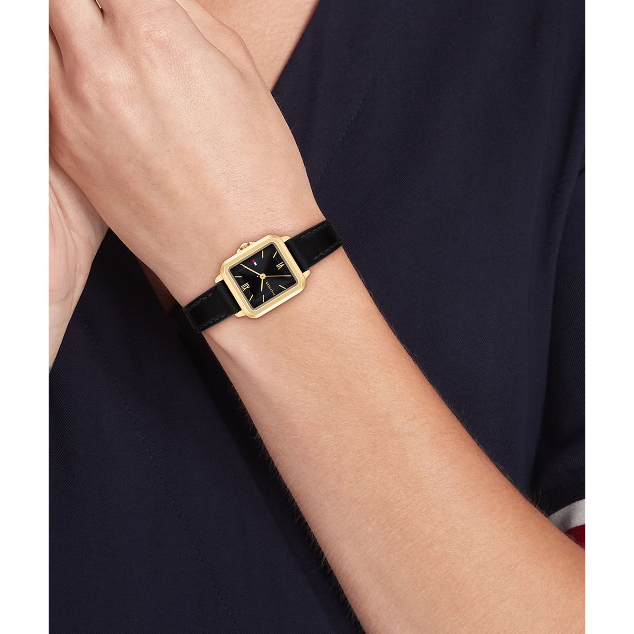 Tommy Hilfiger Black Leather Women's Watch - 1782835