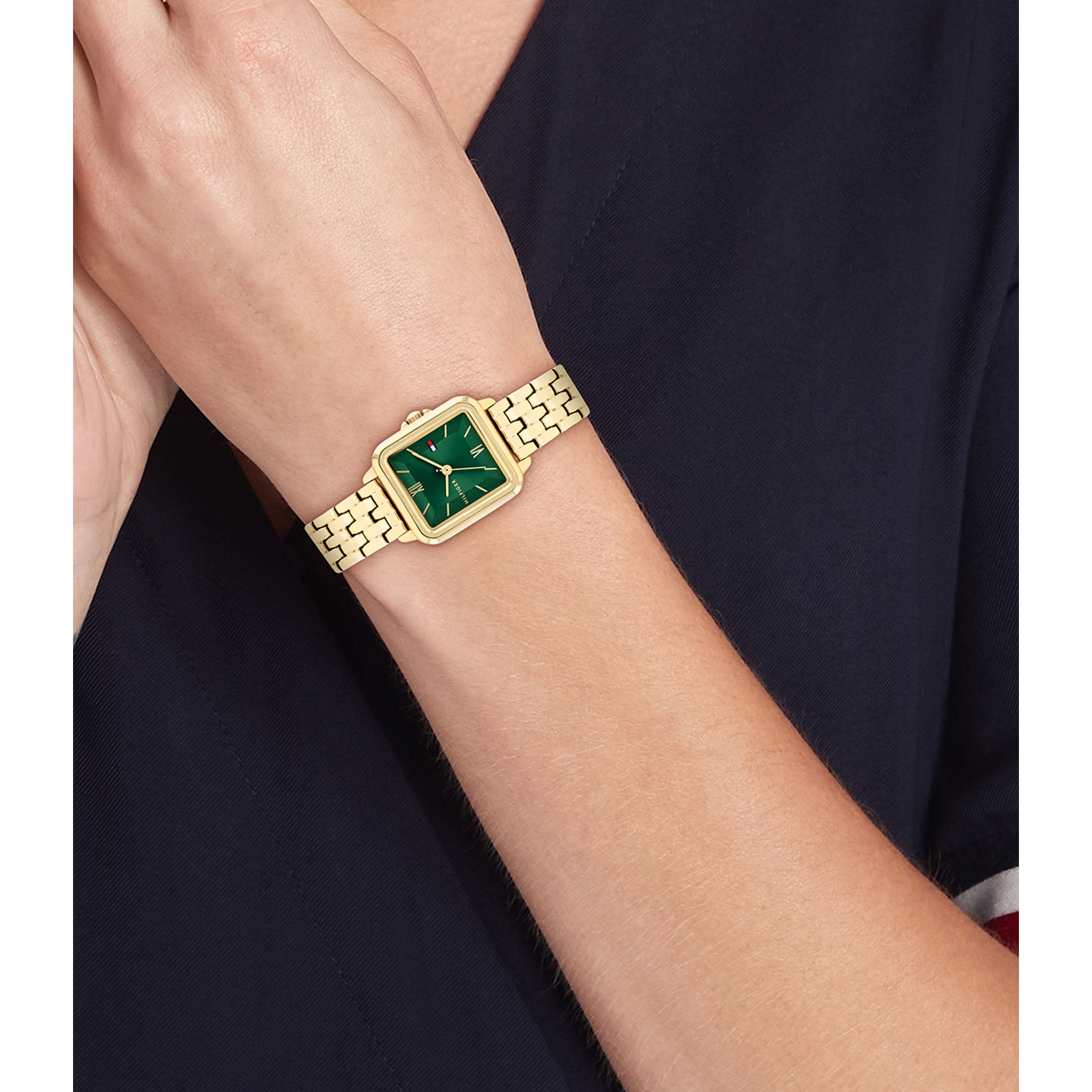 Tommy Hilfiger Gold Steel Green Dial Women's Watch - 1782858