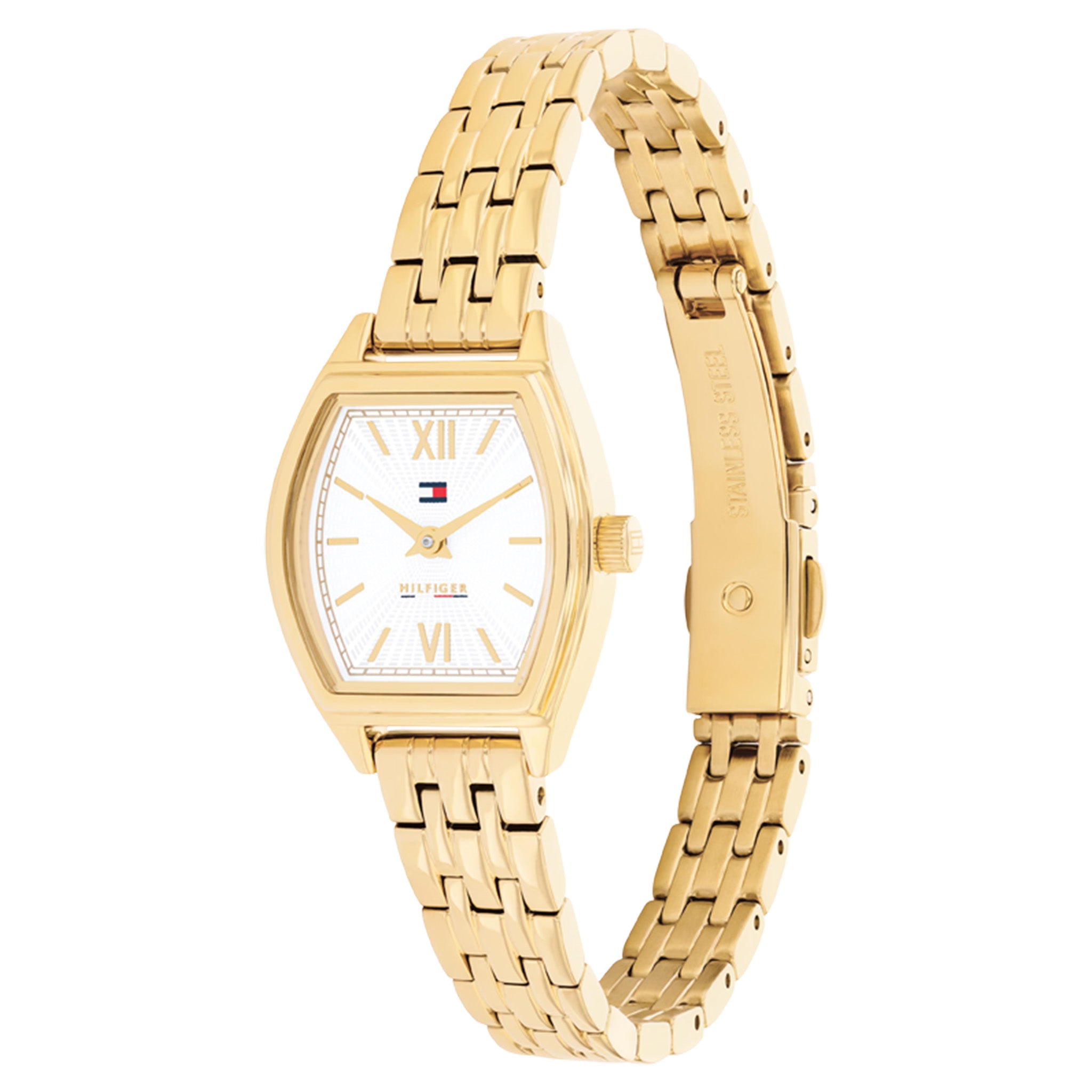 Tommy Hilfiger Gold Steel White Dial Women's Watch - 1782870