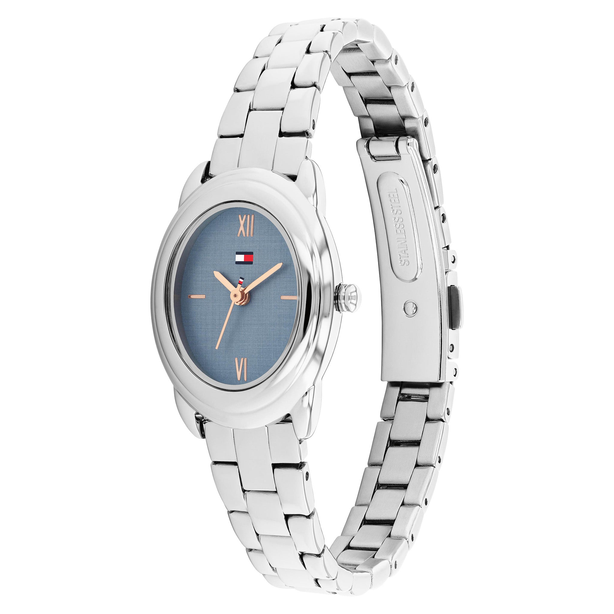 Tommy Hilfiger Stainless Steel Blue Dial Women's Watch - 1782873