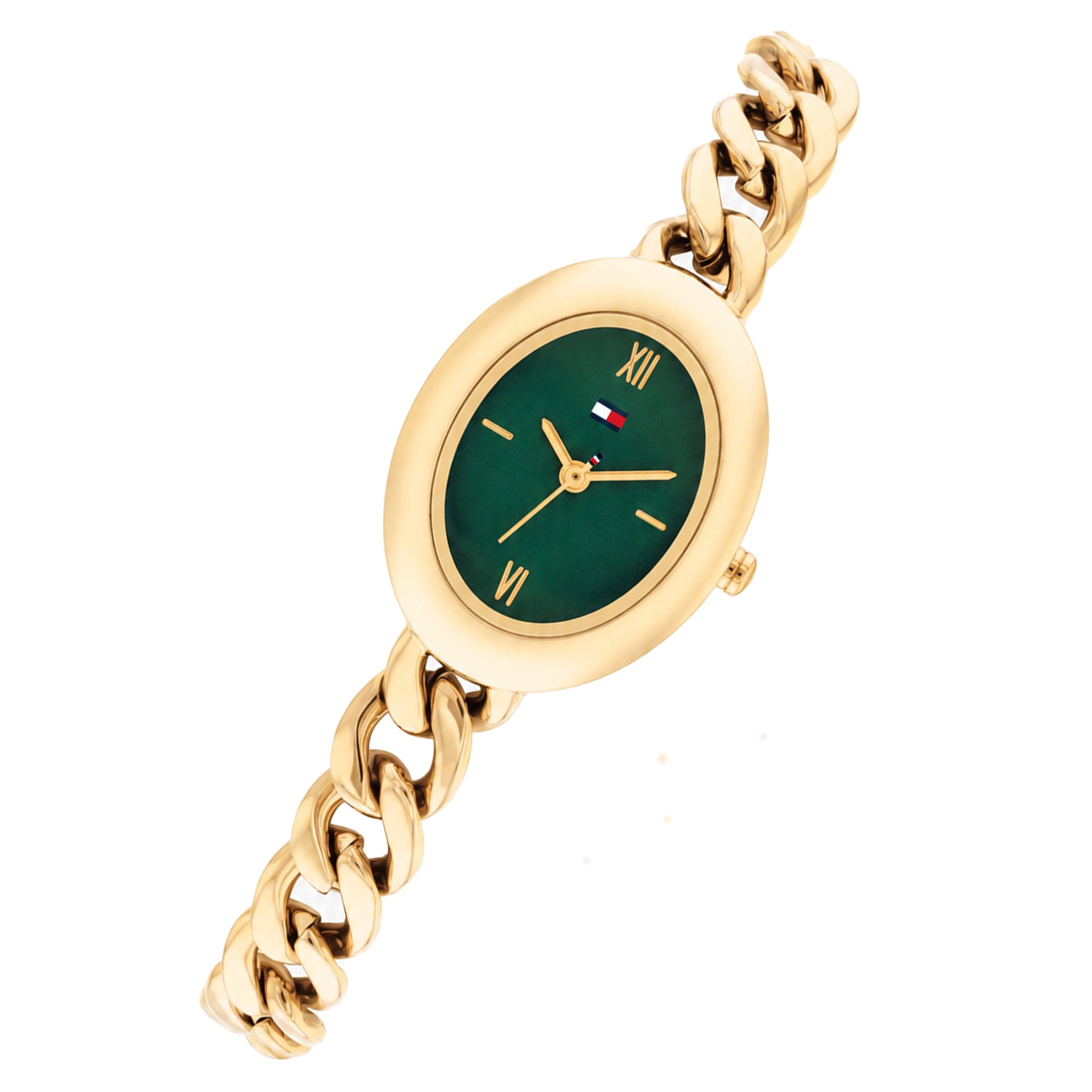Tommy Hilfiger Gold Steel Green Dial Women's Watch - 1782877