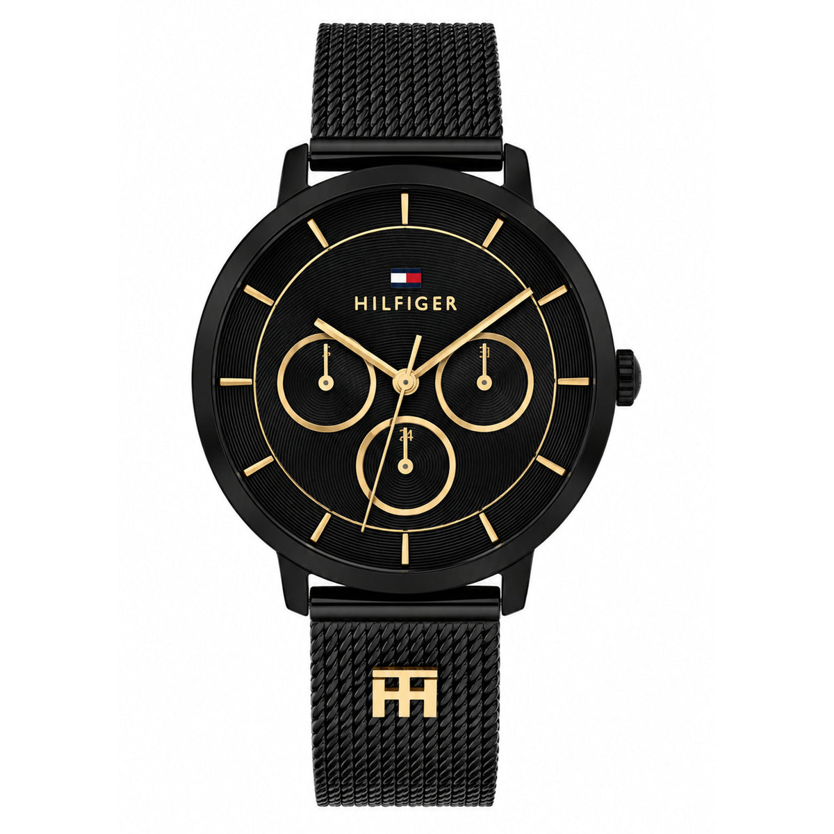 Tommy Hilfiger Two-Tone Steel Black Dial Multi-function Women's Watch - 1782882