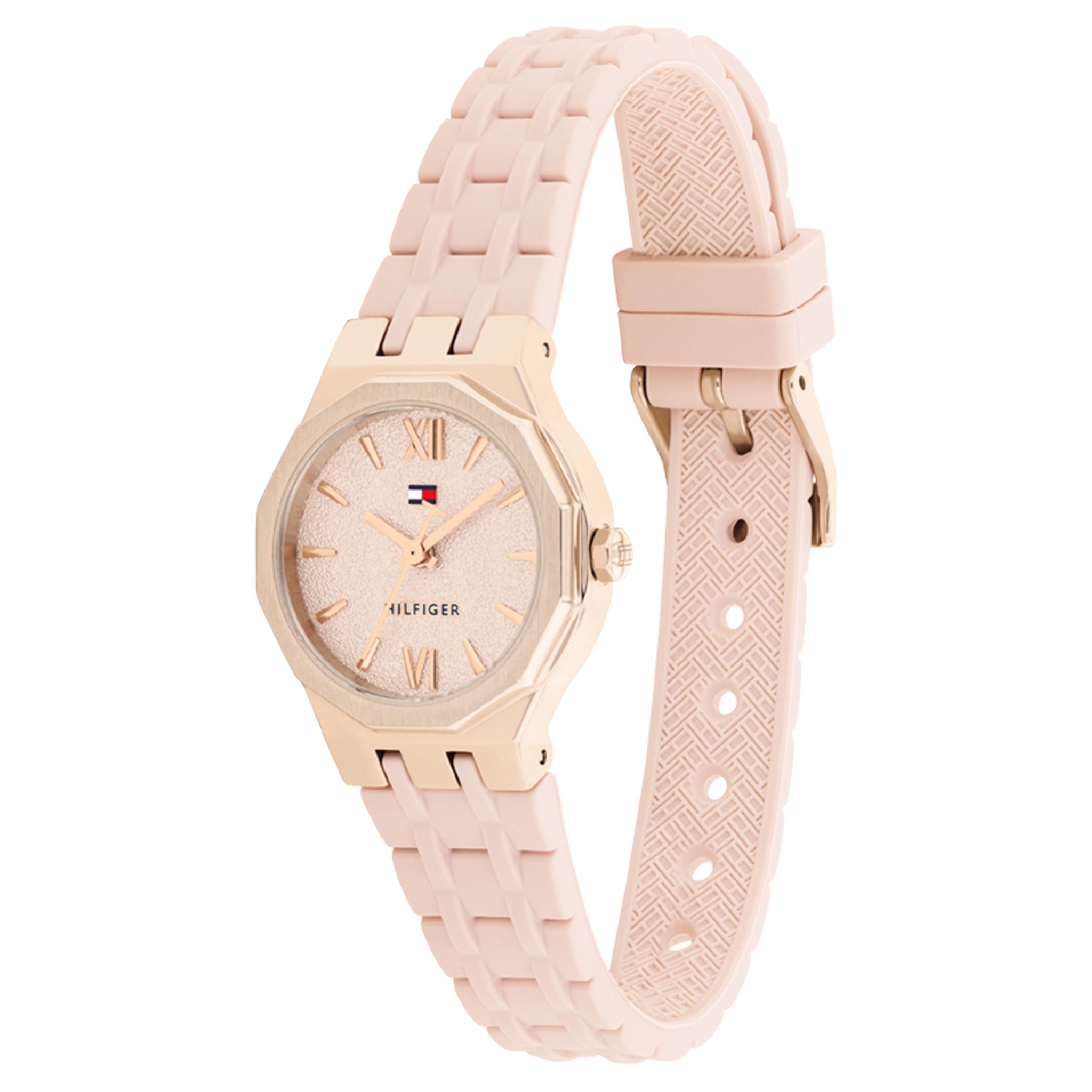 Tommy Hilfiger Blush Silicone Carnation Gold Dial Women's Watch - 1782884