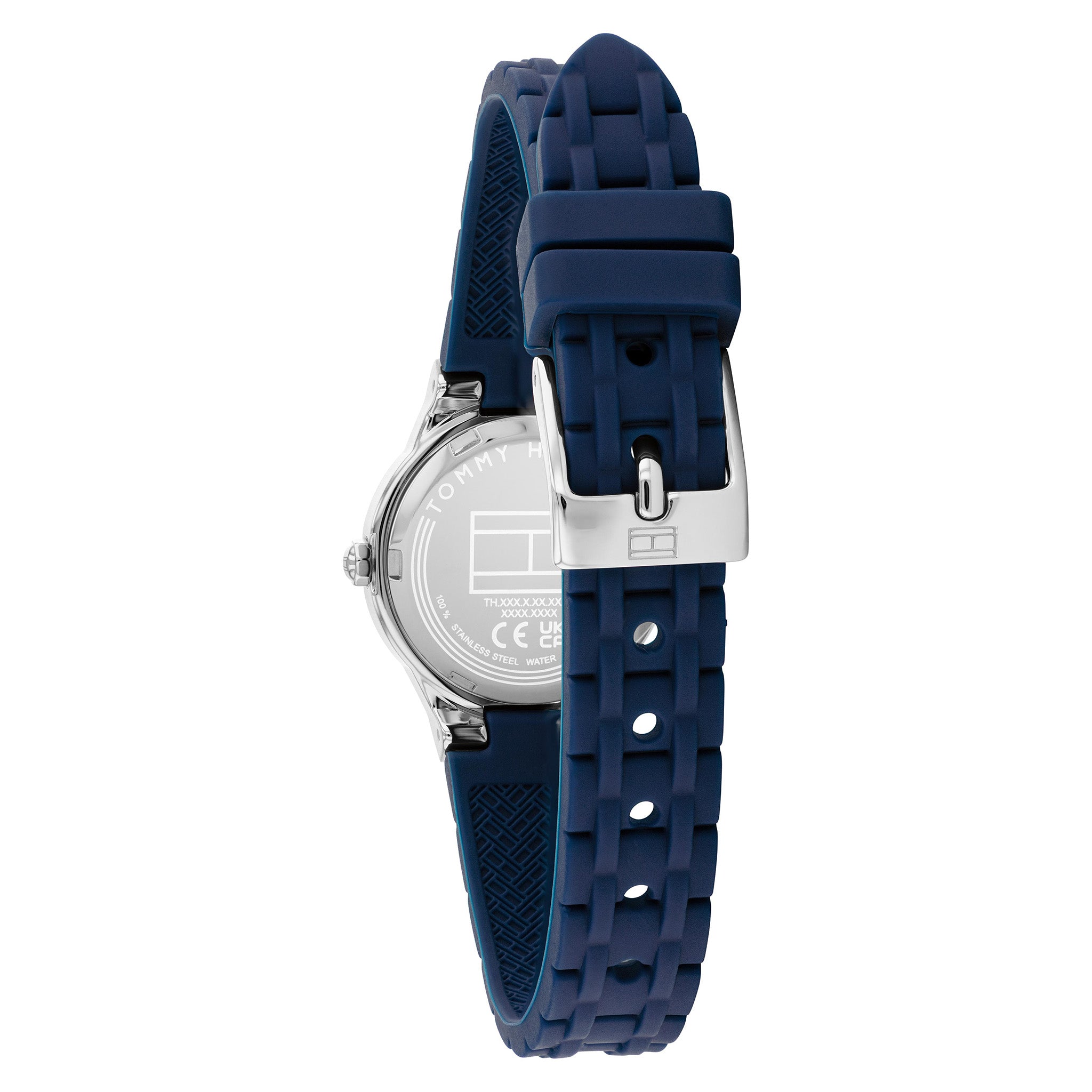 Tommy Hilfiger Navy Silicone Silver Dial Women's Watch - 1782885