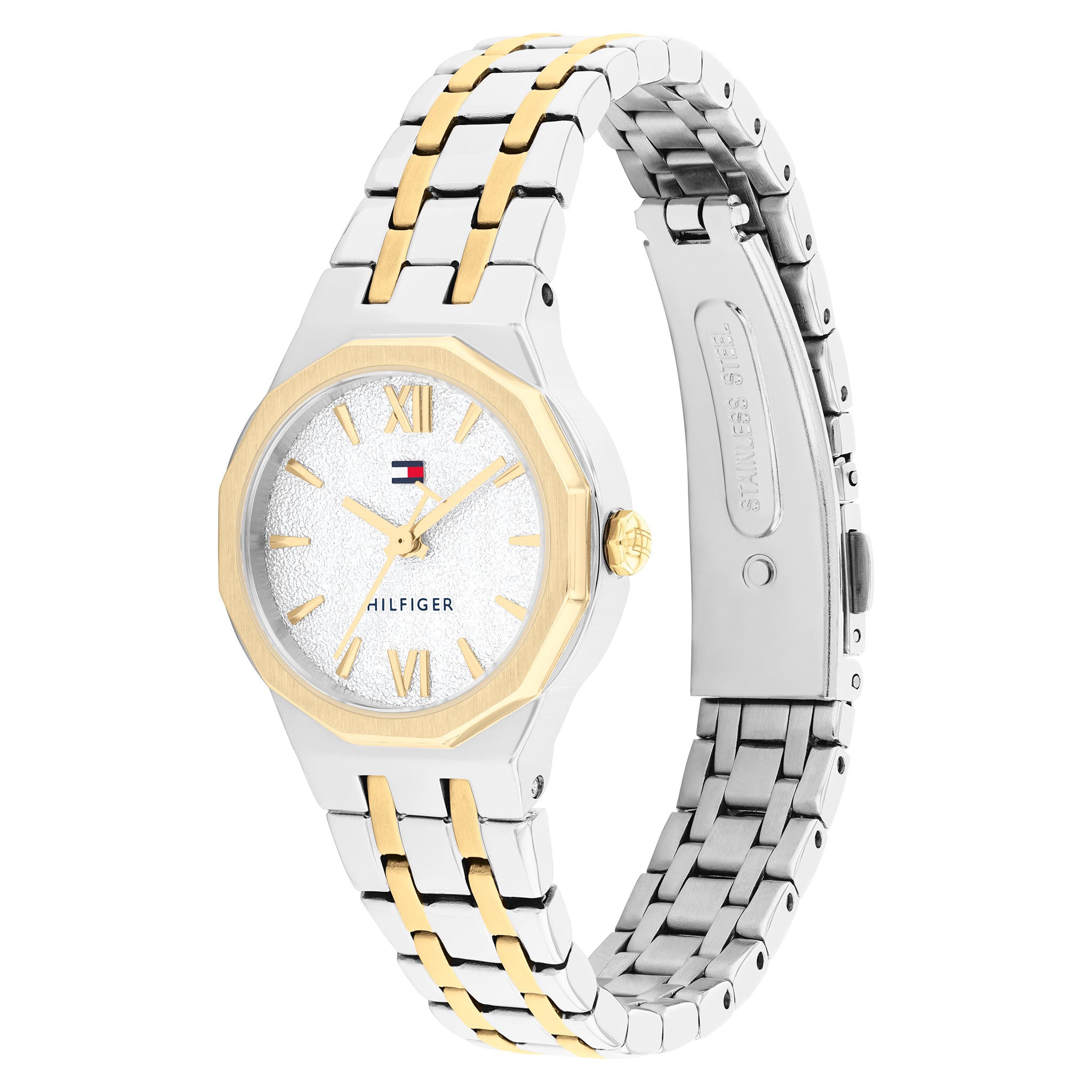 Tommy Hilfiger Two-Tone Steel Silver Dial Women's Watch - 1782888