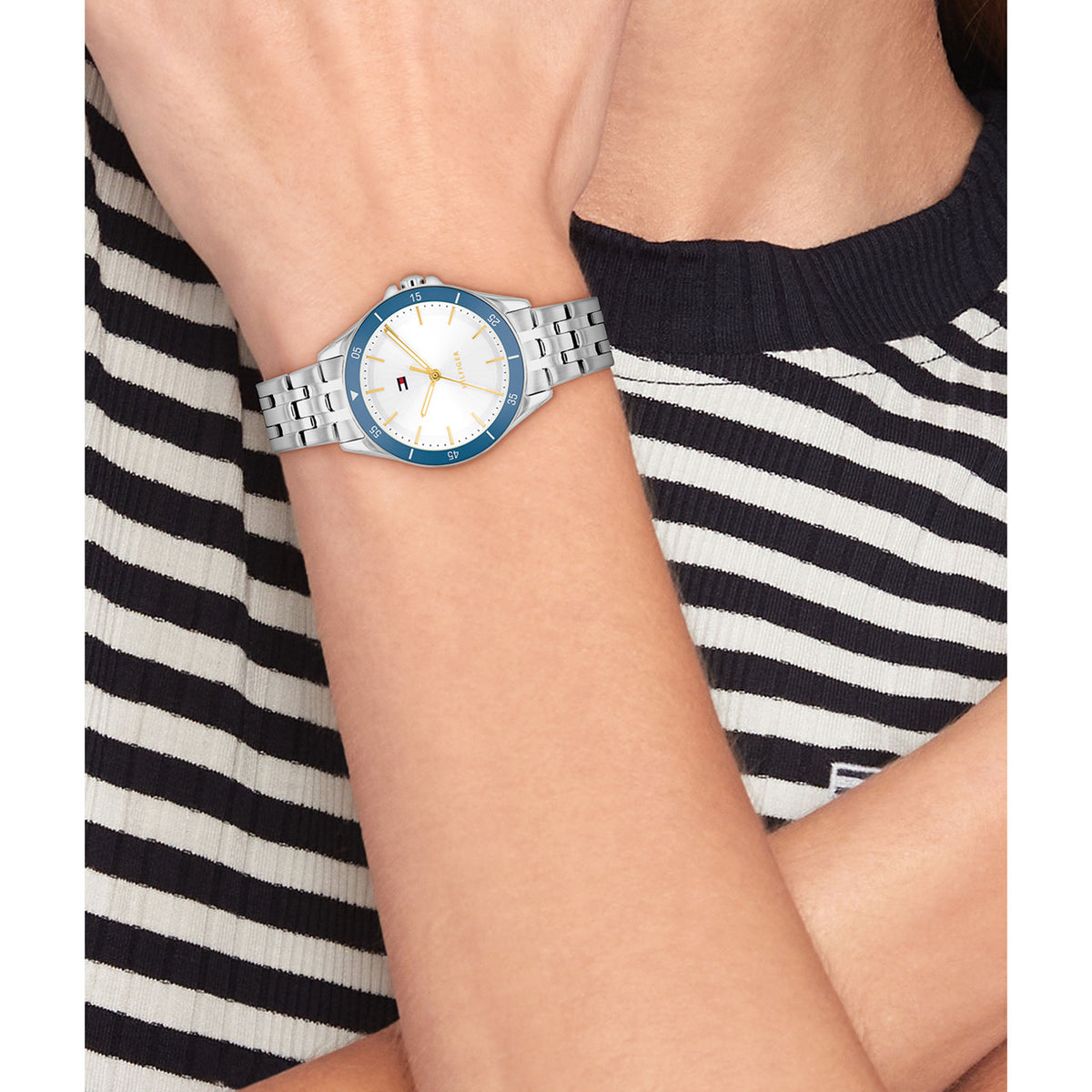 Tommy Hilfiger Silver Steel White Dial Women's Watch - 1782890
