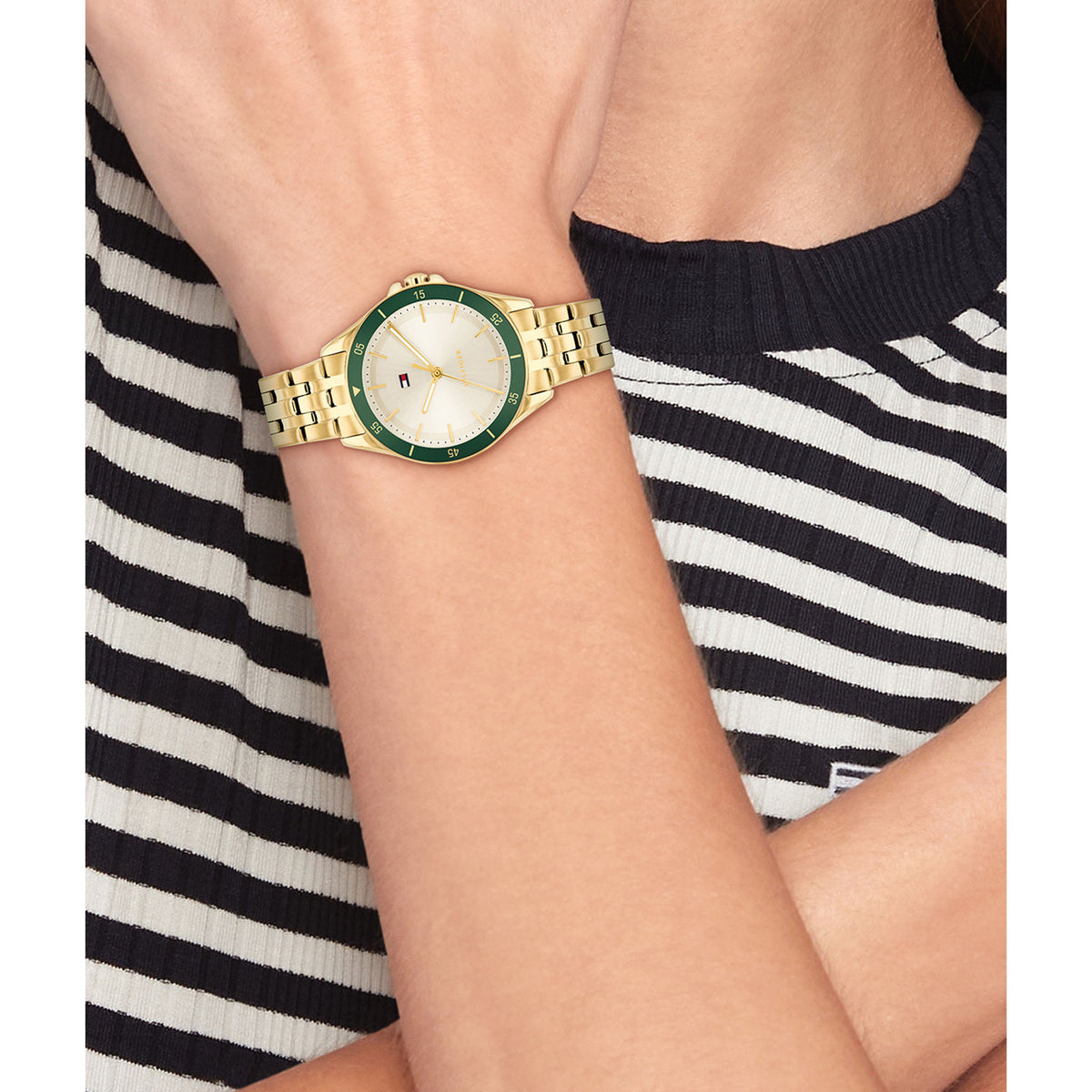 Tommy Hilfiger Gold Steel Champagne Dial Women's Watch - 1782892