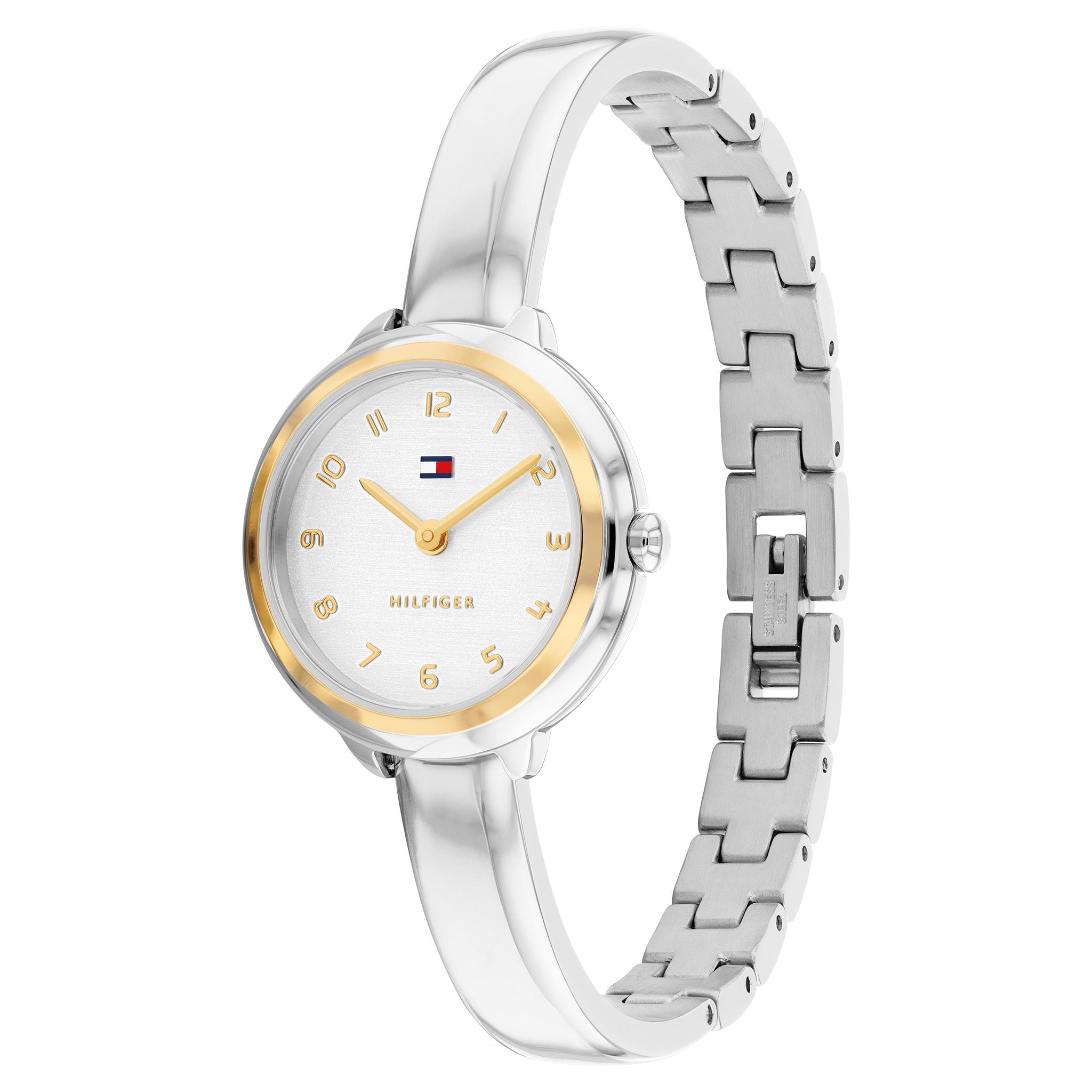 Tommy Hilfiger Stainless Steel Silver White Dial Women's Watch - 1782894