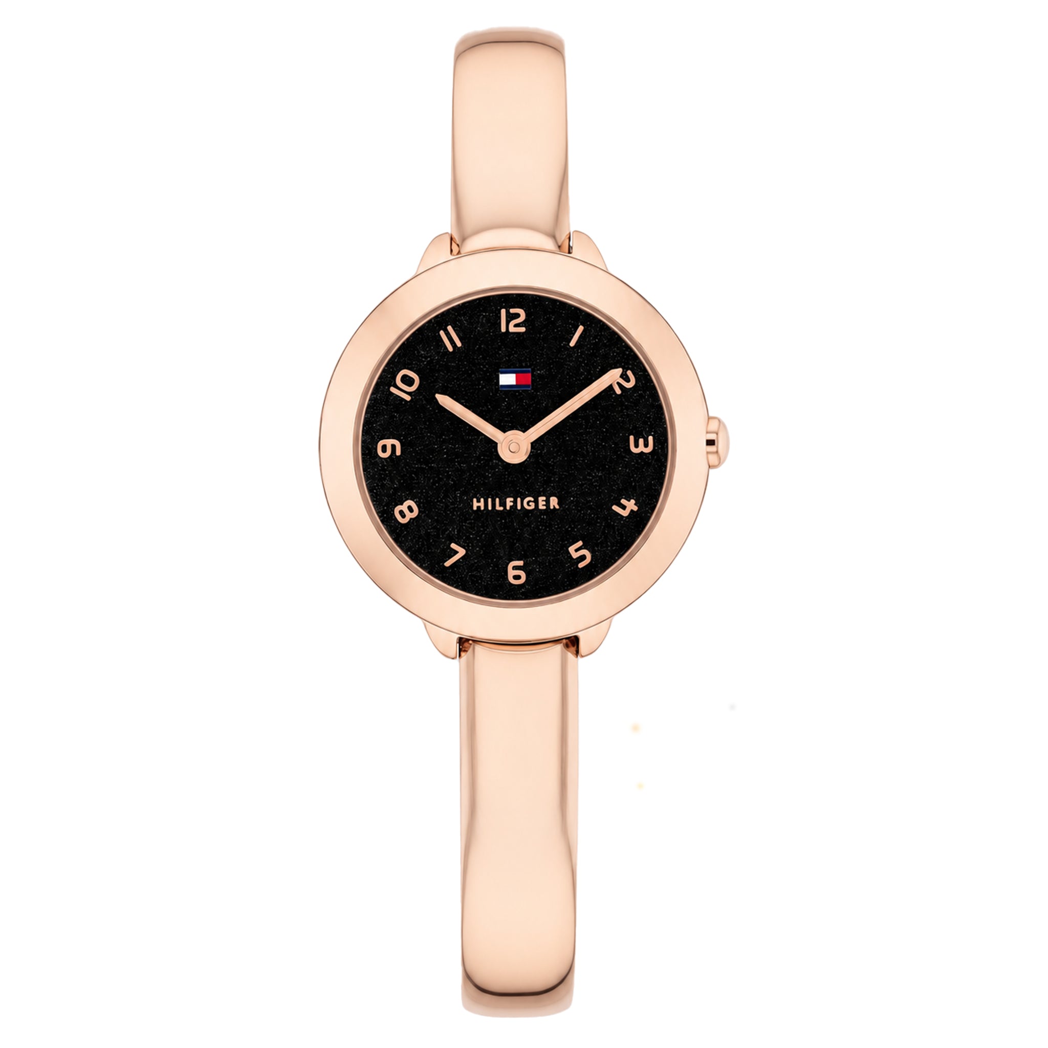 Tommy Hilfiger Rose Gold Steel Black Dial Women's Watch - 1782896