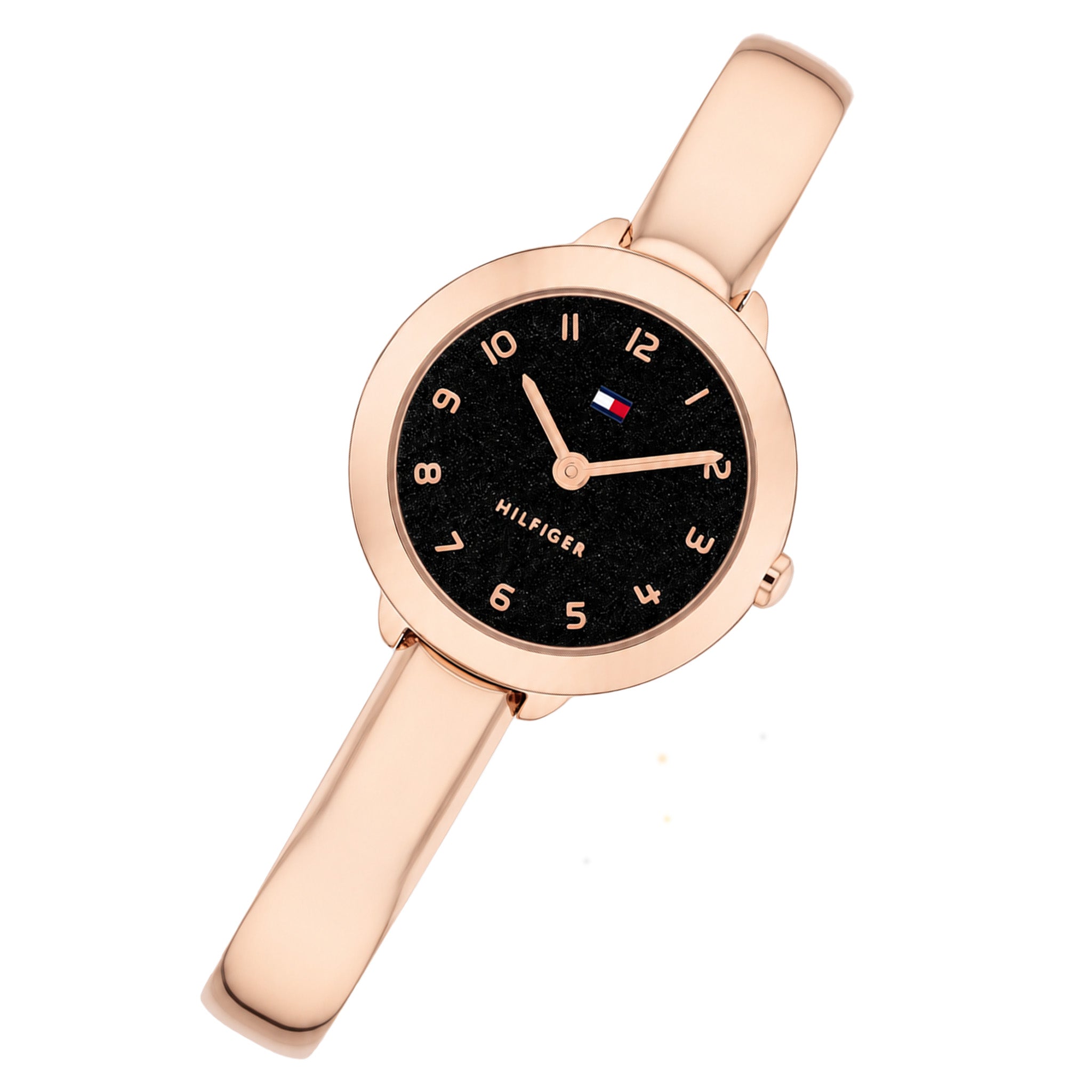Tommy Hilfiger Rose Gold Steel Black Dial Women's Watch - 1782896