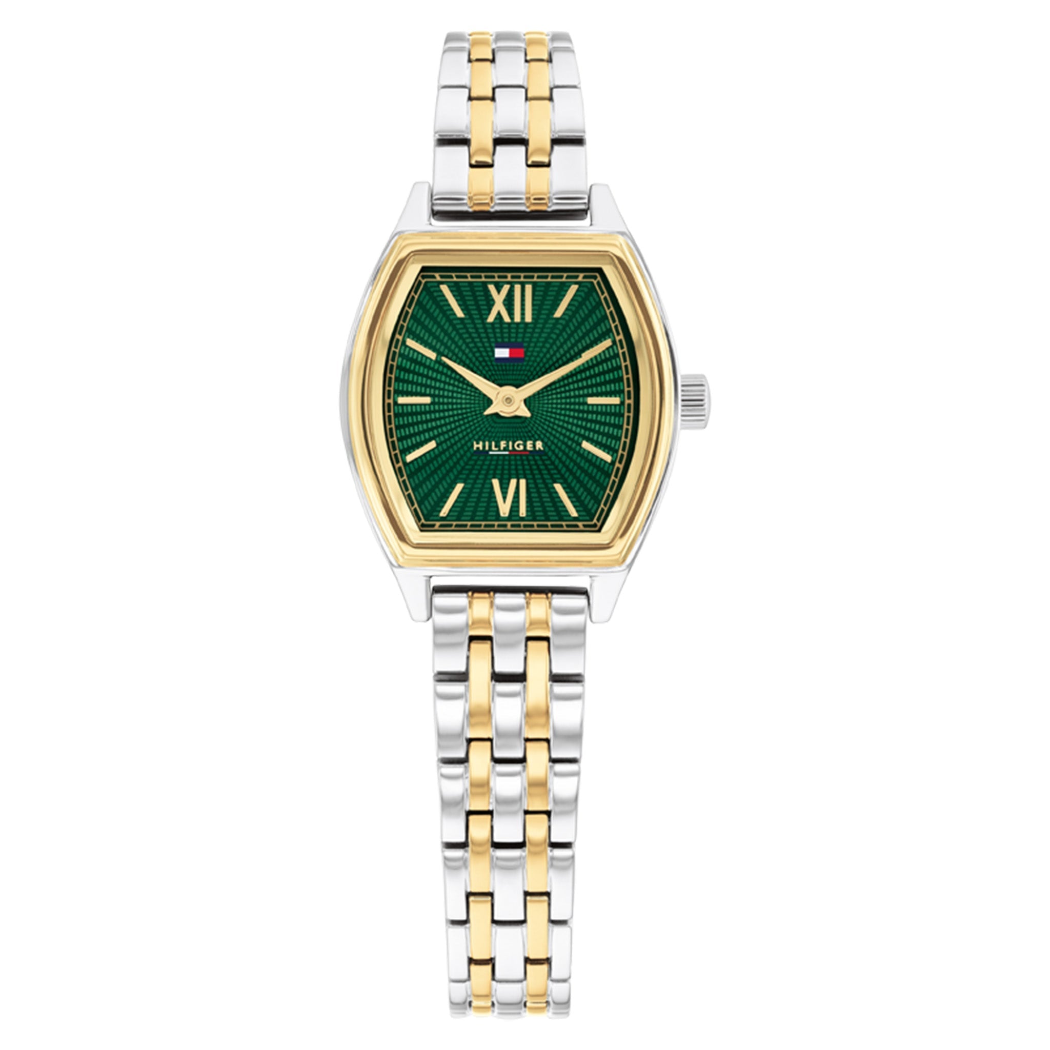 Tommy Hilfiger Two-Tone Steel Emerald Green Dial Women's Watch - 1782907