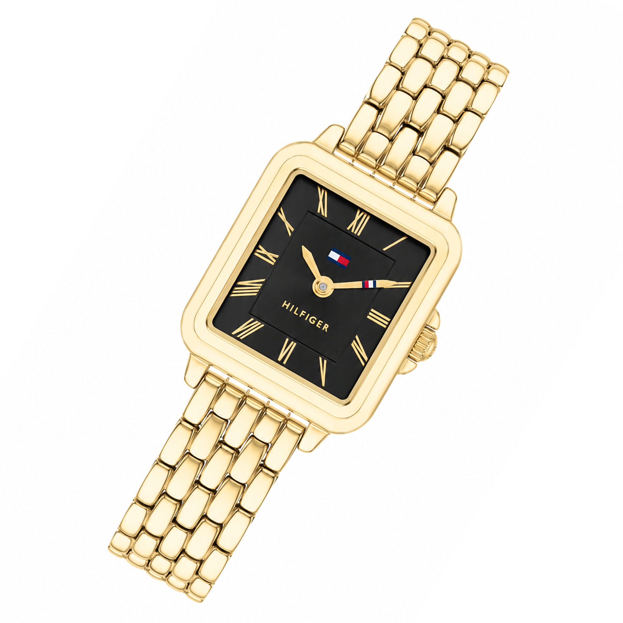 Tommy Hilfiger Gold Steel Black MOP Dial Women's Watch - 1782916