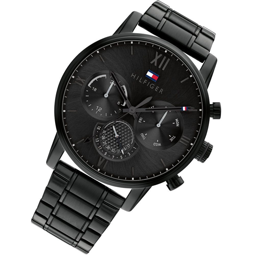 Tommy Hilfiger Black Steel Black Dial Men's Multi-function Watch - 1791879