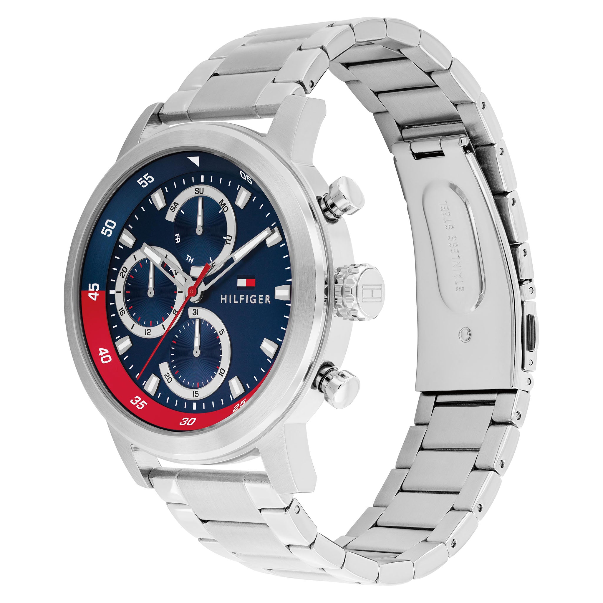 Tommy Hilfiger Stainless Steel Blue Dial Multi-function Men's Watch - 1792179
