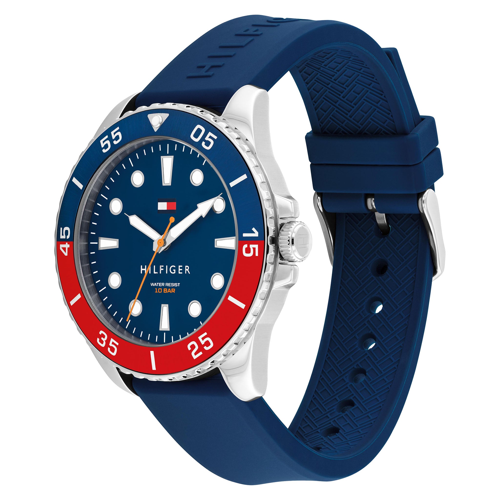Tommy Hilfiger Silicone Blue Dial Men's Watch - 1792200