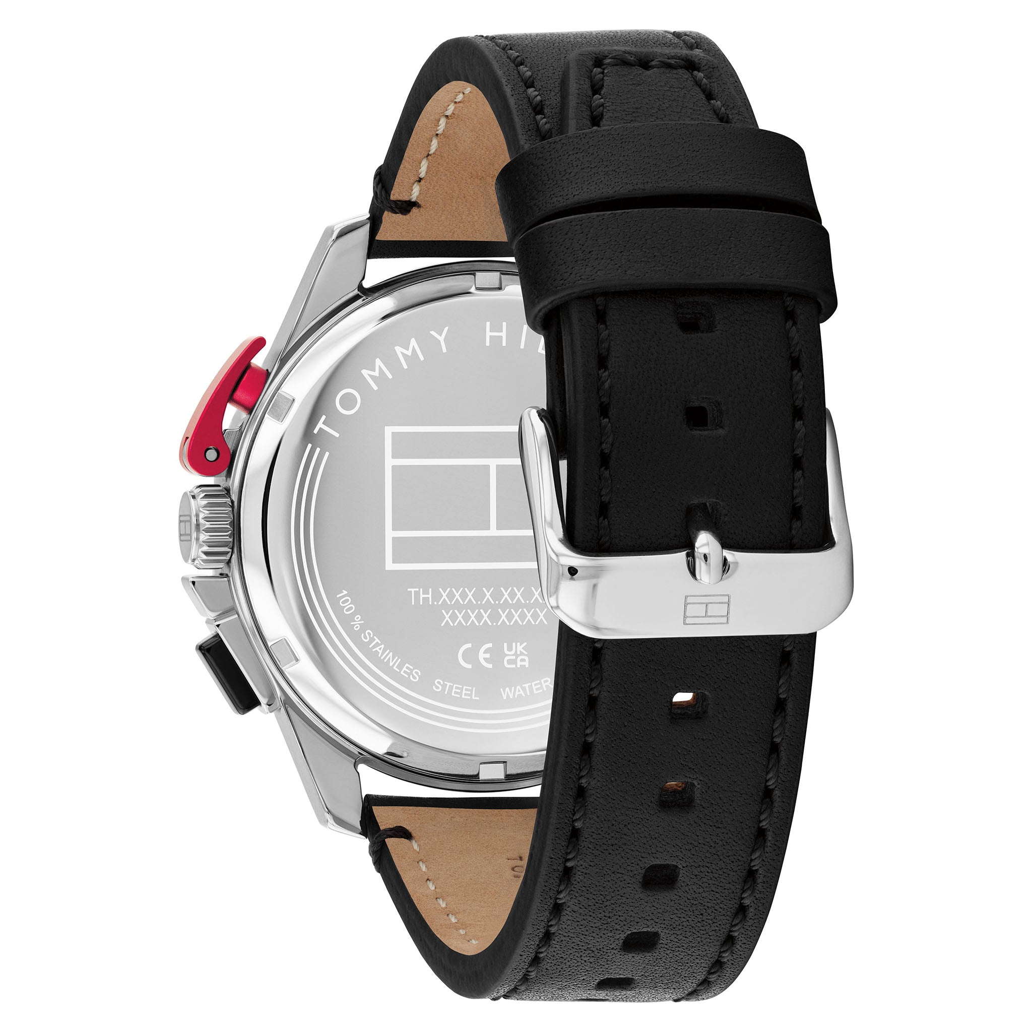 Tommy Hilfiger Leather Black Dial Chronograph Men's Watch - 1792258