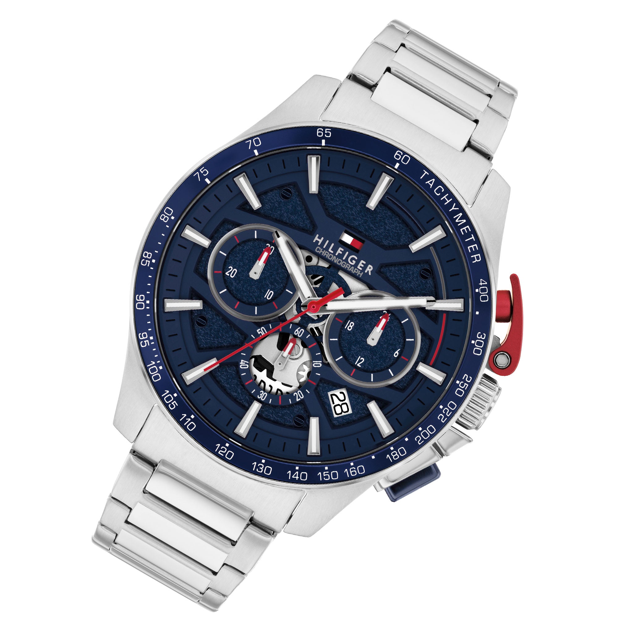 Tommy Hilfiger Stainless Steel Blue Dial Chronograph Men's Watch - 1792261