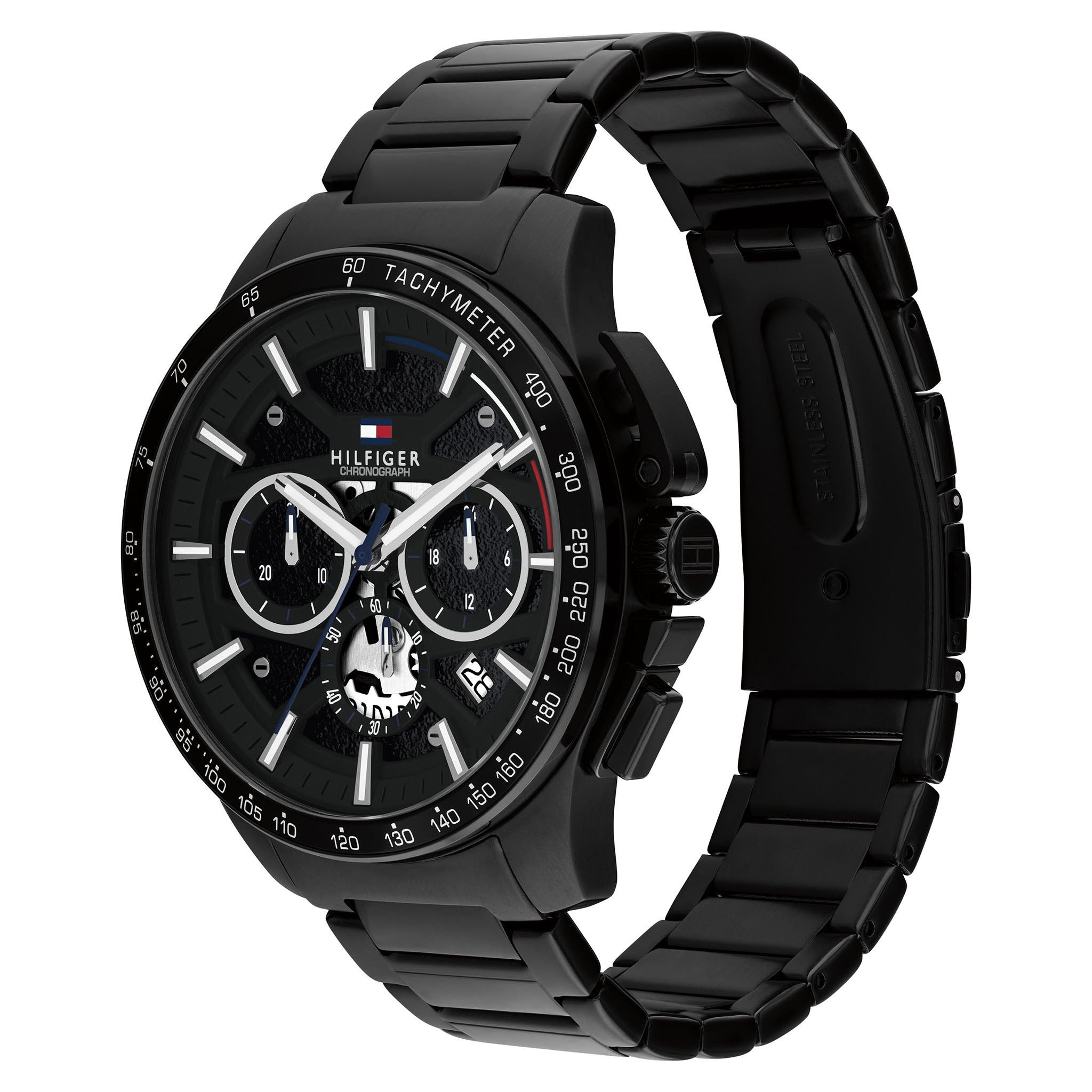 Tommy Hilfiger Steel Black Dial Chronograph Men's Watch - 1792262