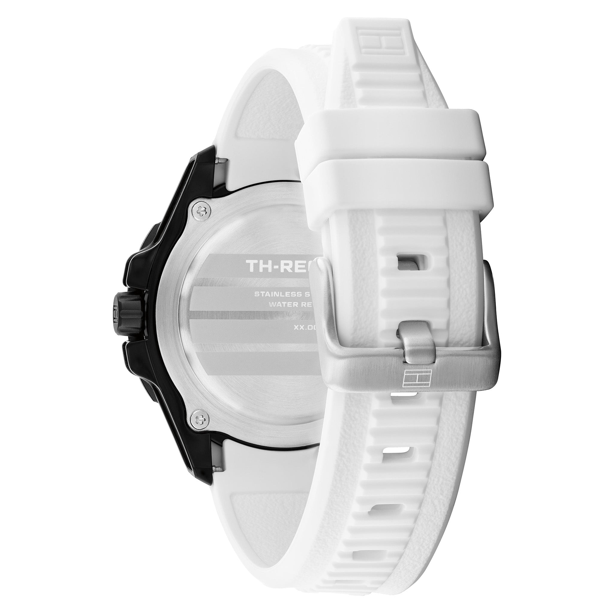 Tommy Hilfiger White Silicone Black Dial Men's Watch - 1792264