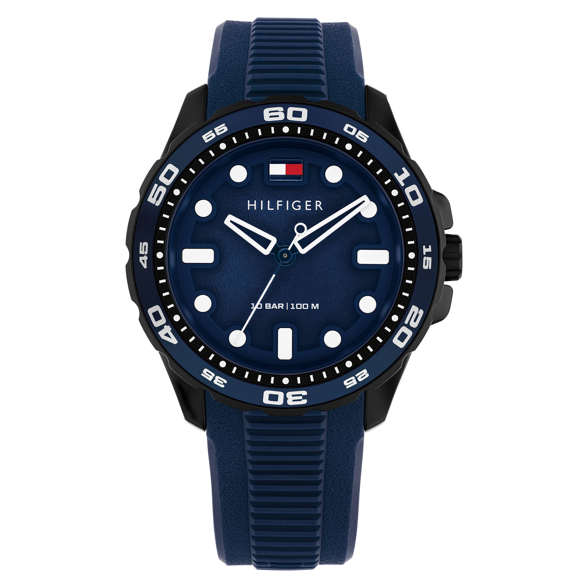 Tommy Hilfiger Silicone Blue Dial Men's Watch - 1792265