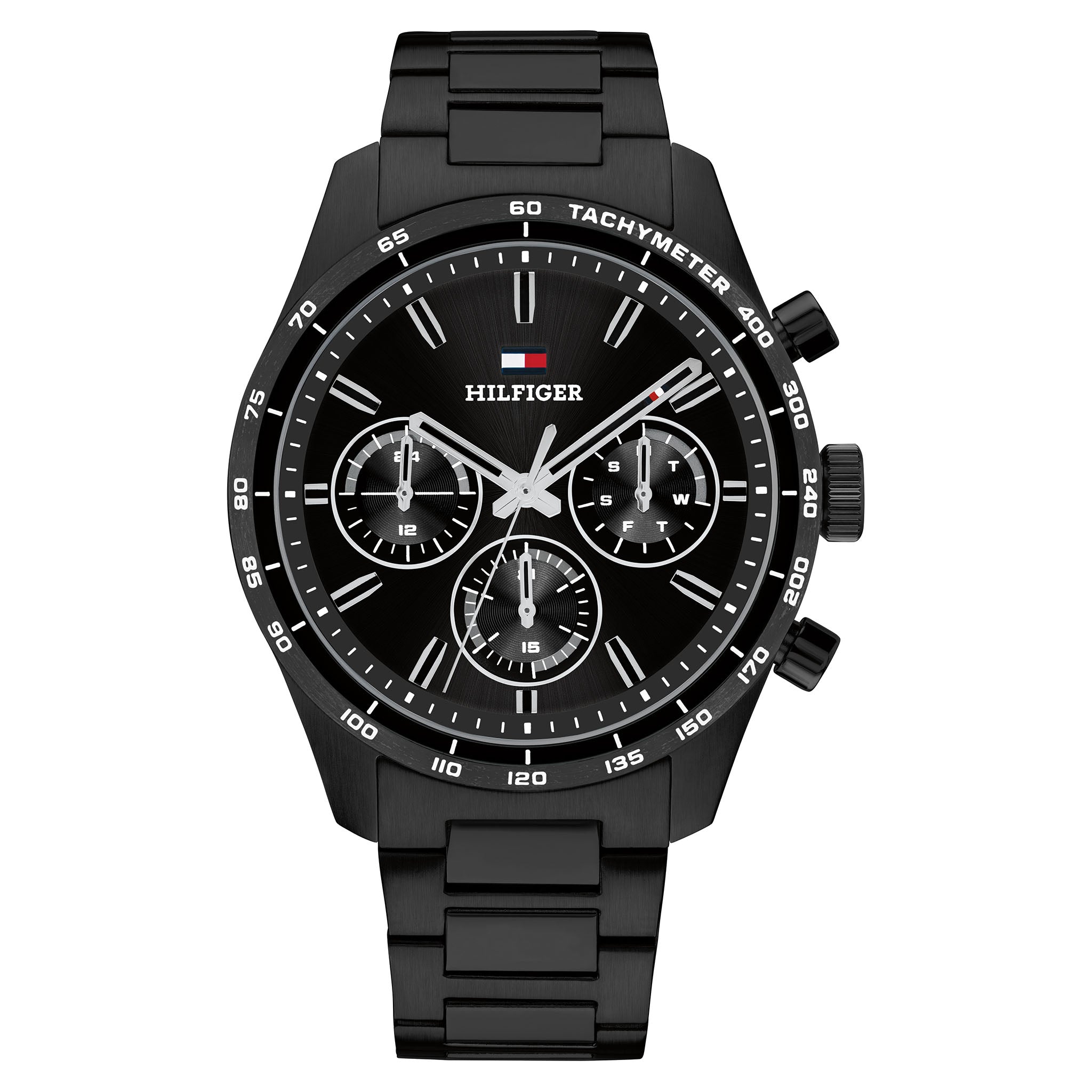 Tommy Hilfiger Black Steel Multi-function Men's Watch - 1792280