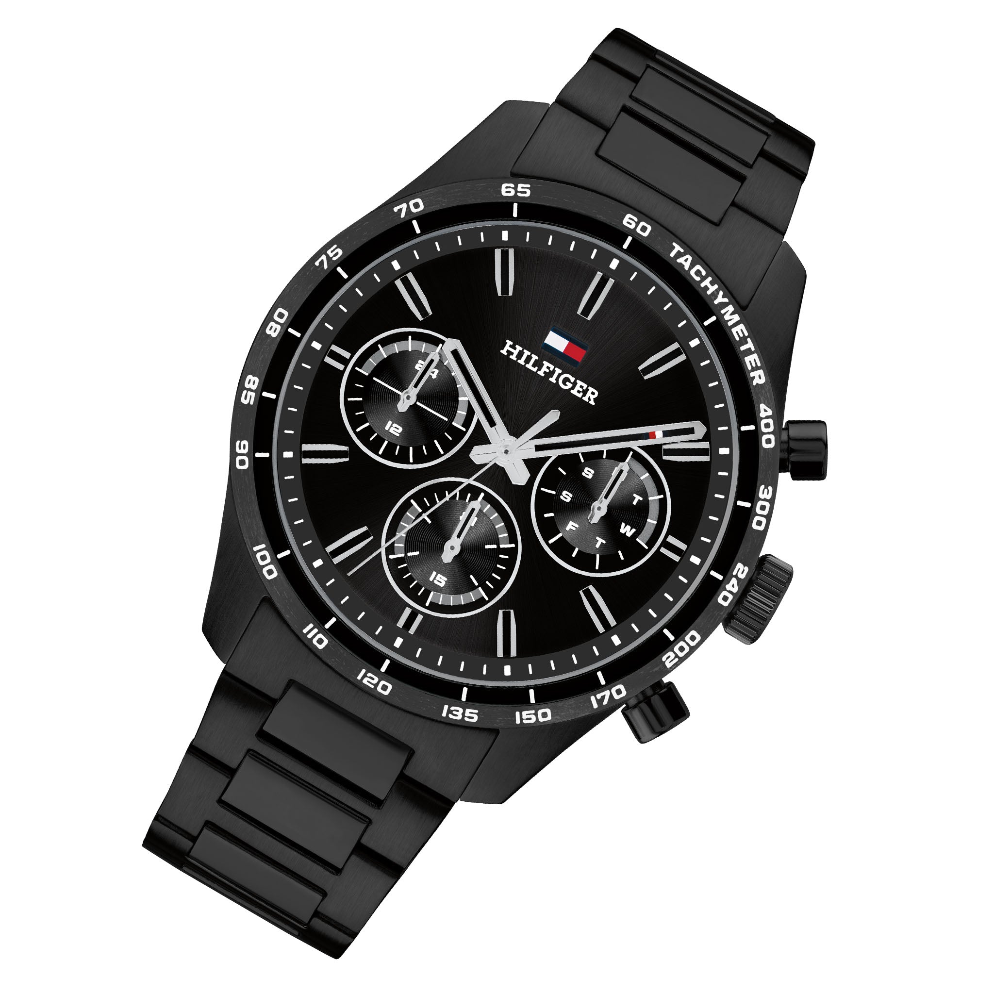 Tommy Hilfiger Black Steel Multi-function Men's Watch - 1792280
