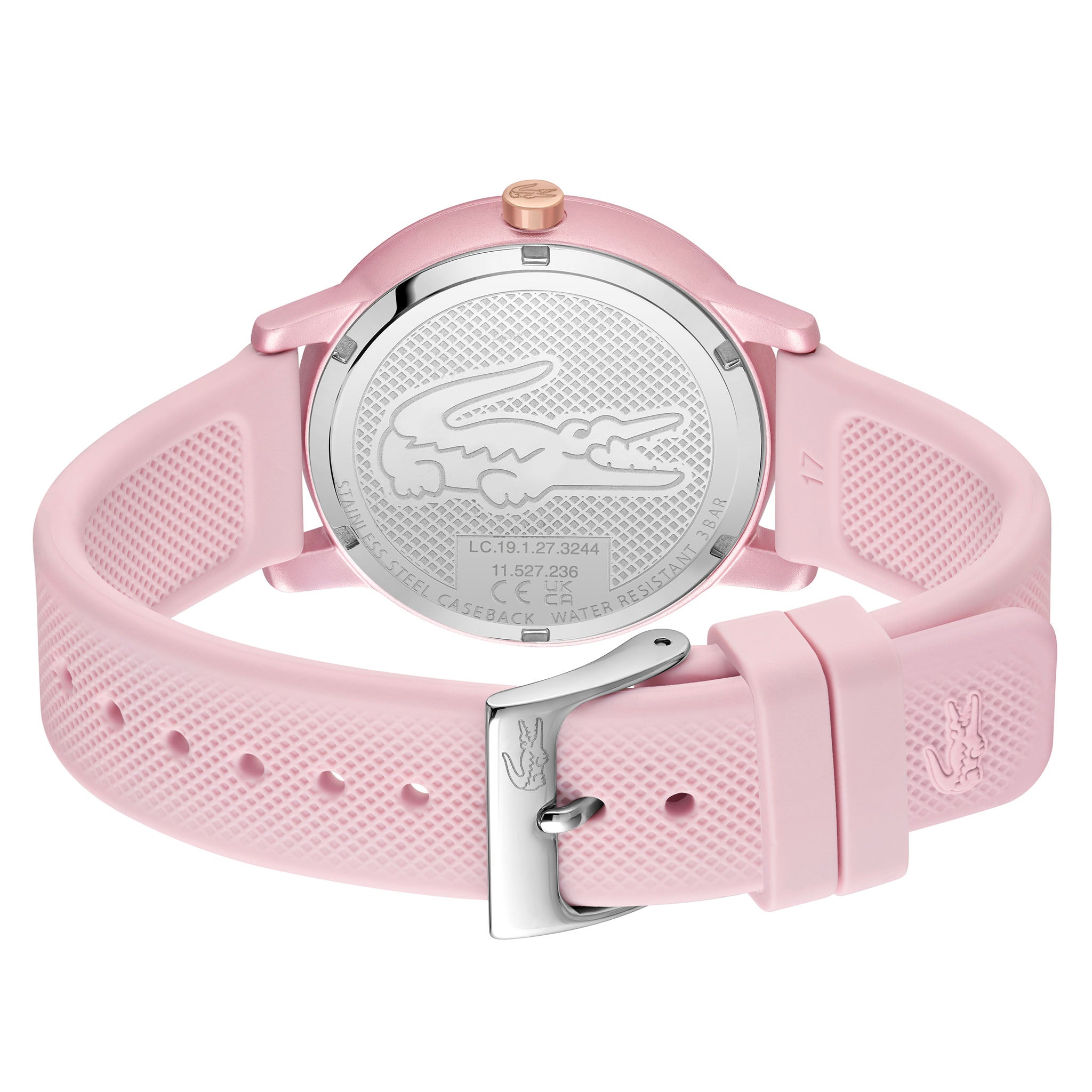 Lacoste 12.12 Silicone Pink Metallic Dial Women's Watch - 2001289