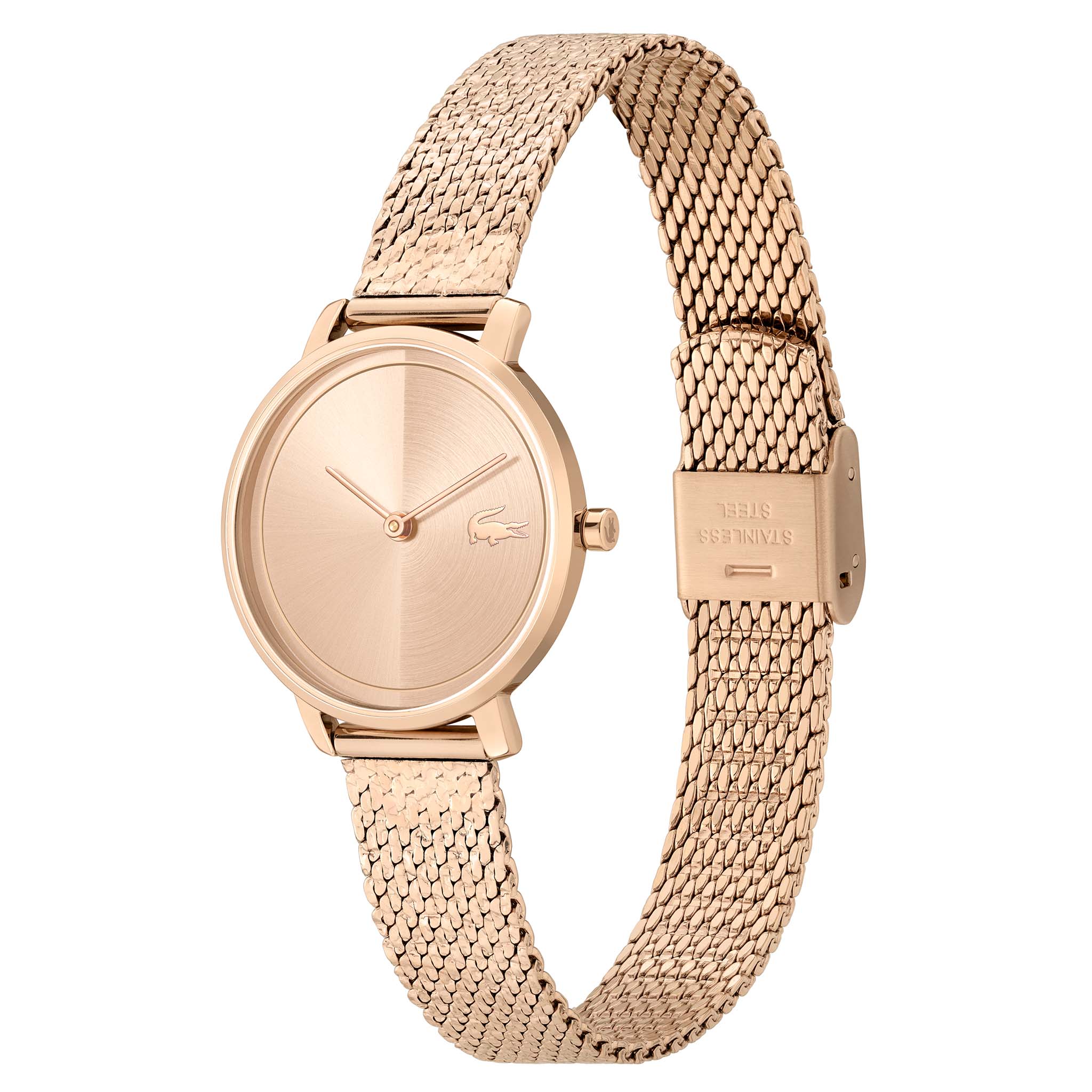Lacoste Carnation Gold Steel Mesh Slim Women's Watch - 2001296