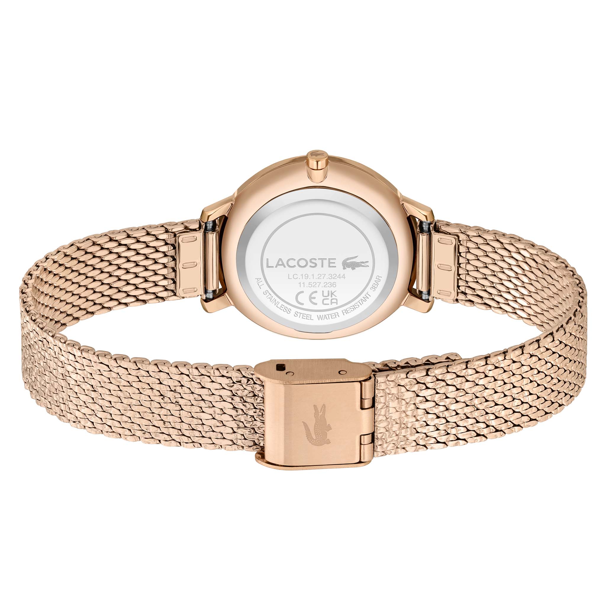 Lacoste Carnation Gold Steel Mesh Slim Women's Watch - 2001296